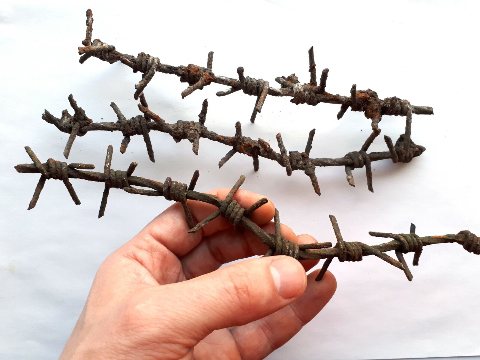 Barbed Wire WWI germany original WW1 dug barb battle relic vintage Great War