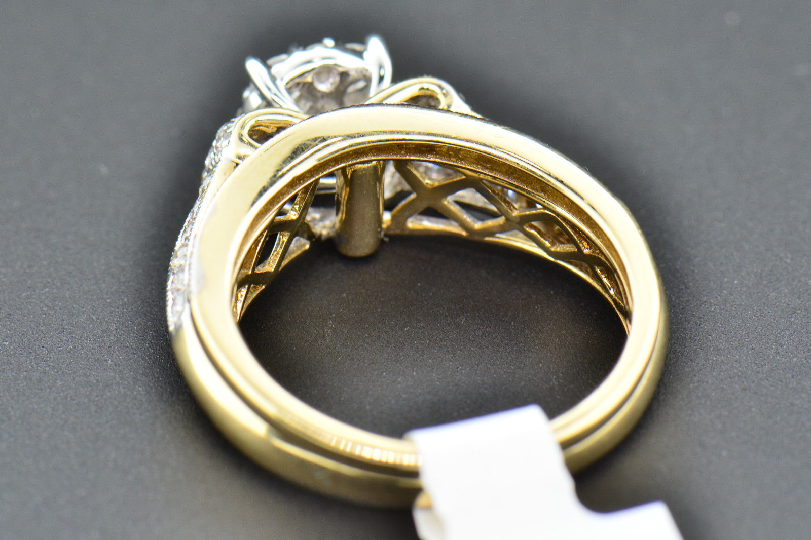 Diamond Bridal Set Engagement Ring & Wedding Band 14K Yellow Gold 1.25 Ct