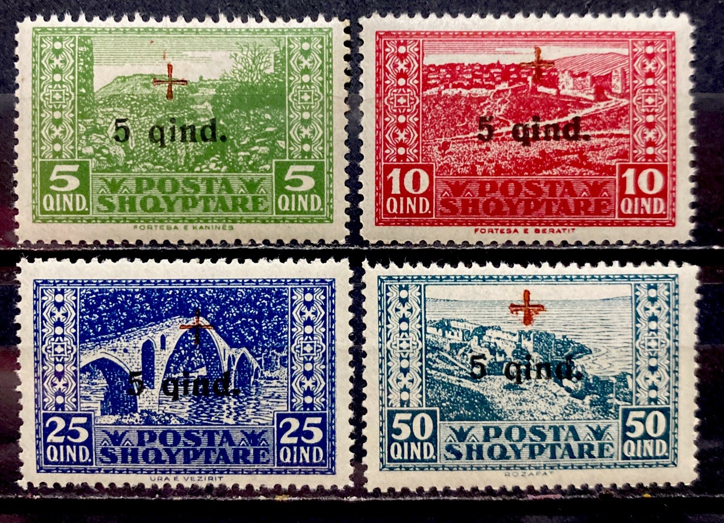 Albania 1924. Semi Postal Stamps. SC# B1-B4. MNH