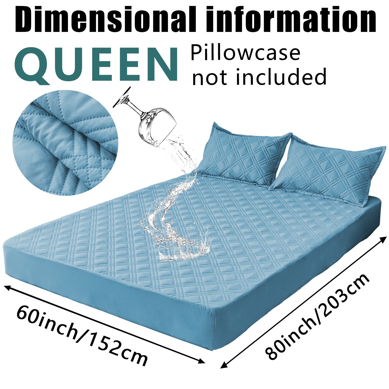 Super soft waterproof mattress cover, layered design, comfortable and durable