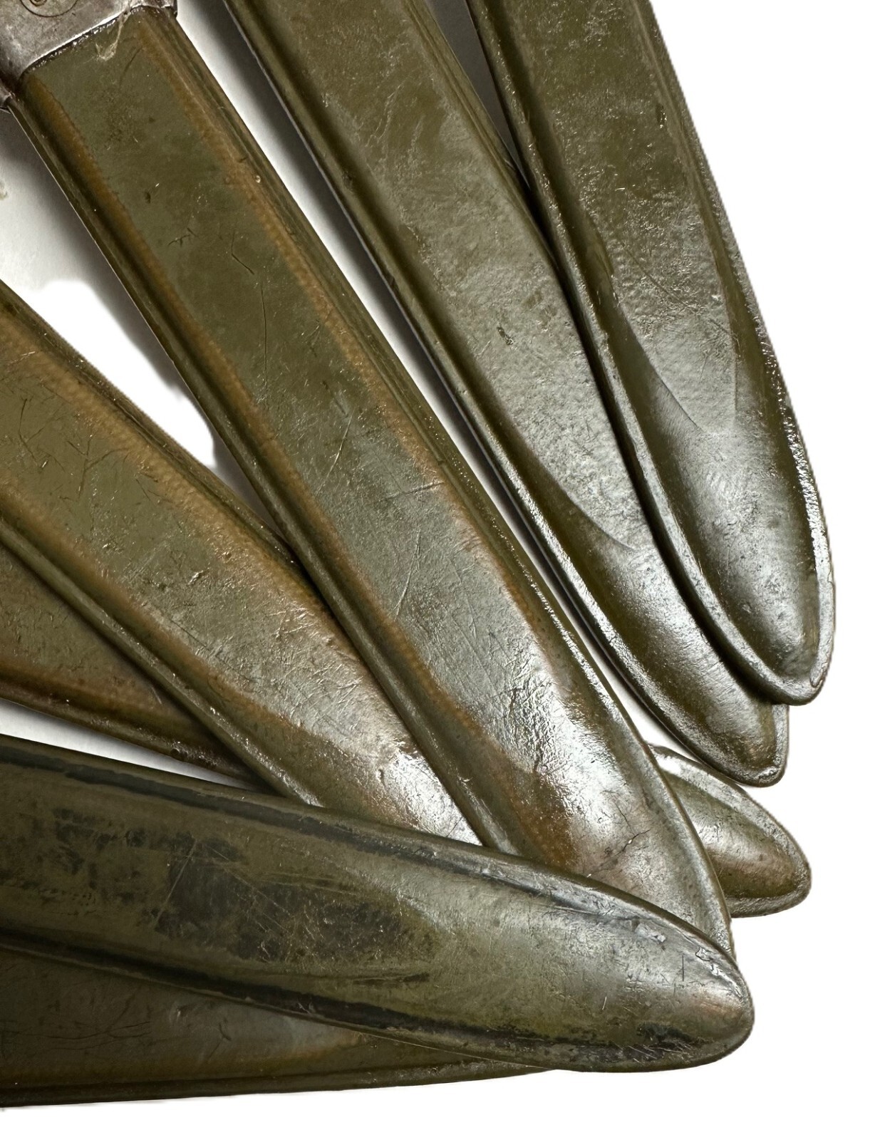 USGI WWII SCABBARD FOR 10" BLADE GARAND BAYONET MARKED "US".