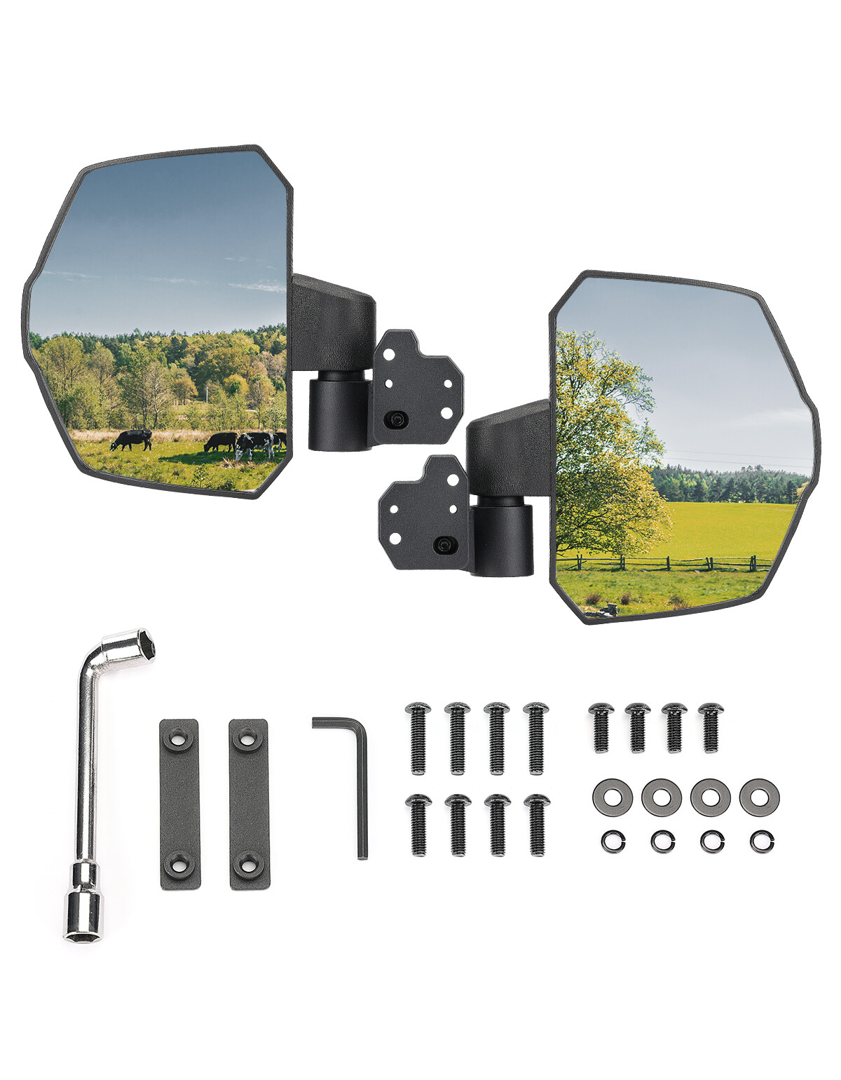 2PCS Left and Right Side Mirrors For 2017-22 Can Am Defender HD5 /8/10 715008101