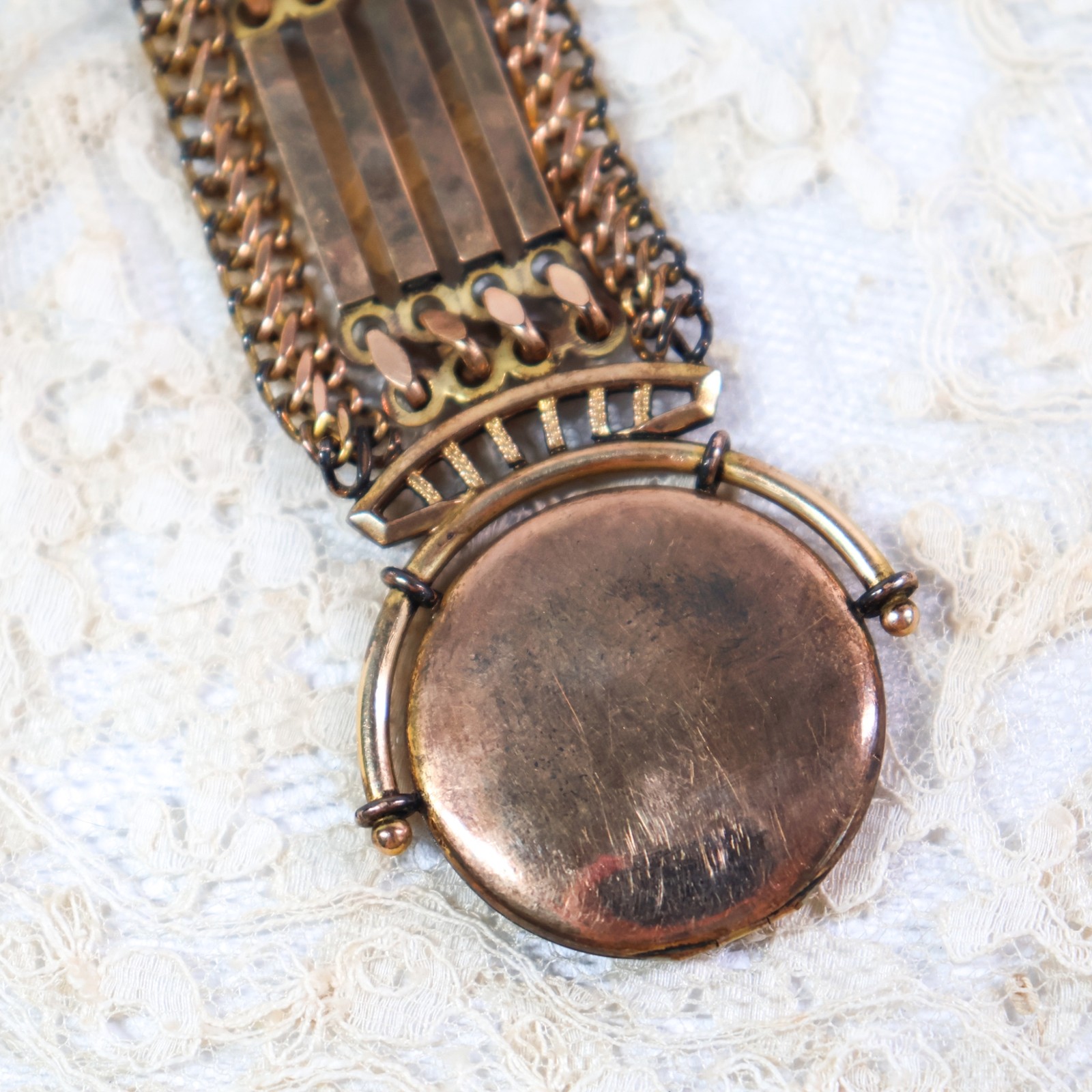Antique Victorian Gold Filled Initial E Locket Watch Fob Pendant Charm Etched