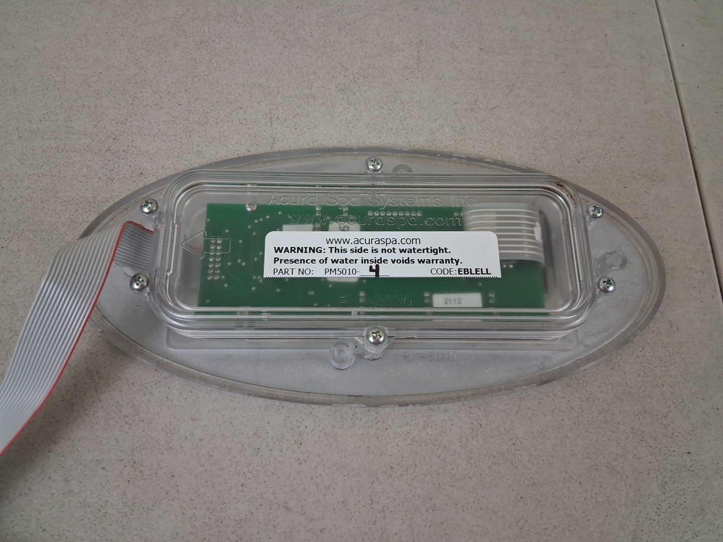 Acura Spa Systems Hot Tub Topside Control Panel PM5010 w/ 6 Foot Cable