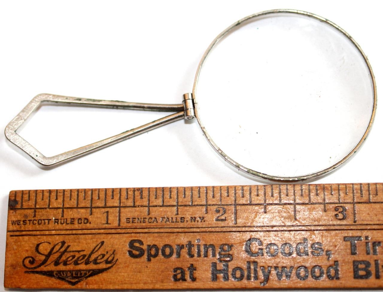 c.1920s Bausch & Lomb Folding Pocket Magnifier with Original Marked B&L Case