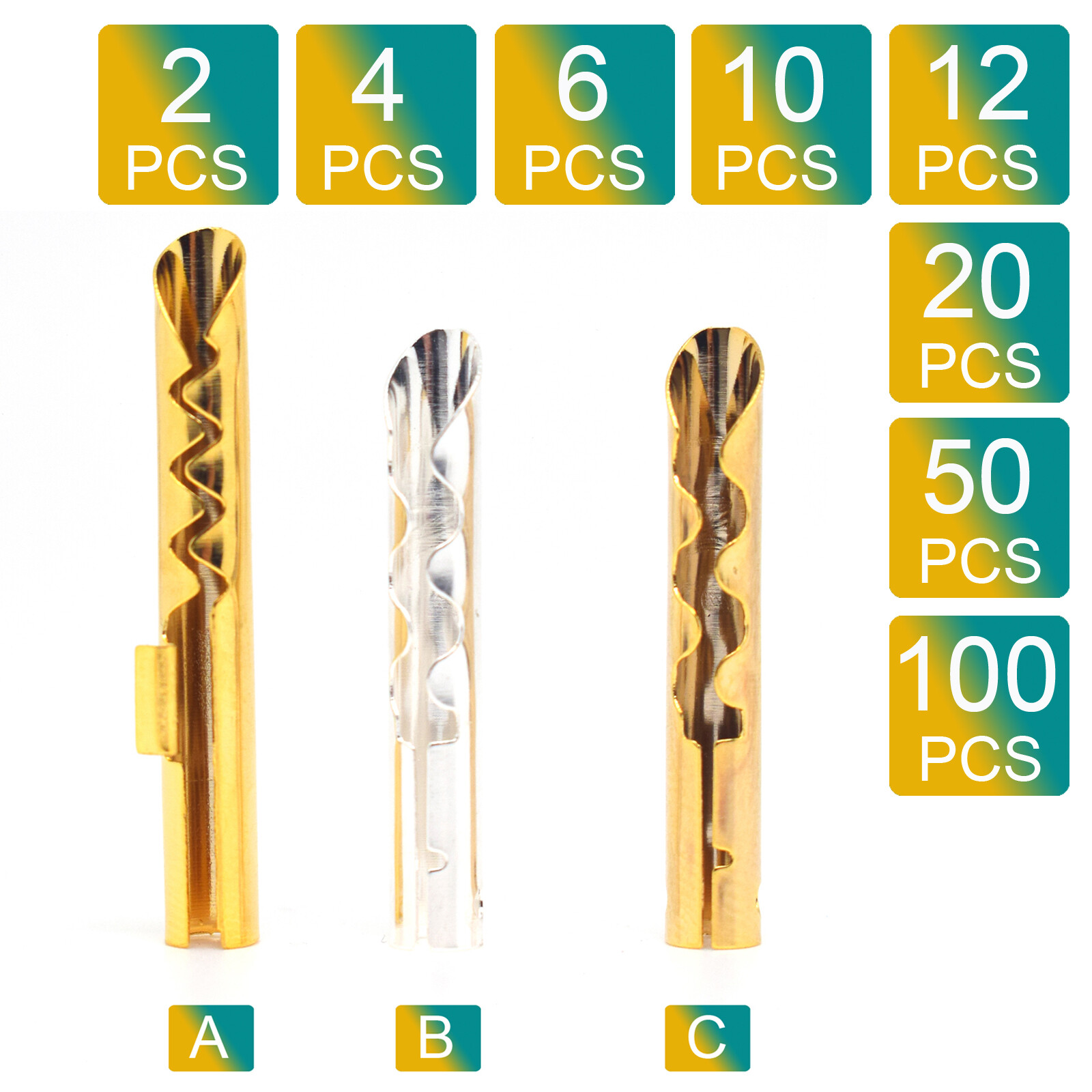 Copper 4mm BFA Z-Type Banana Plug Speaker Cable Connector Gold/Silver Plated lot