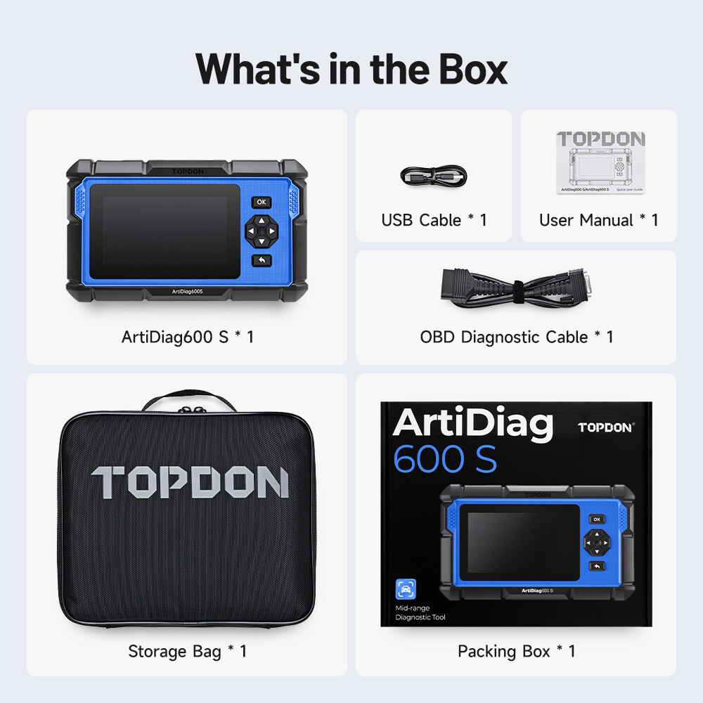 🔥2025 TOPDON AD600S OBD2 Scanner Engine ABS SRS SAS AT TPMS EPB Diagnostic Tool