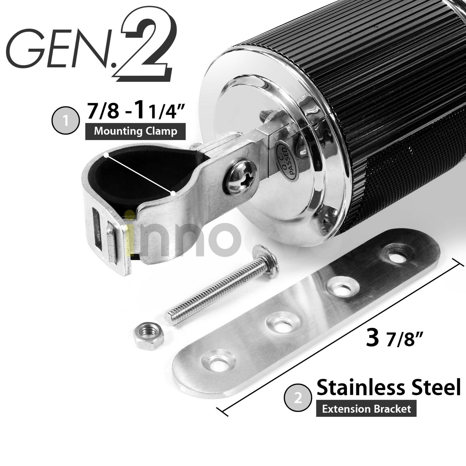 Waterproof Bluetooth Motorcycle Stereo Speaker MP3 Audio System USB AUX SD Radio