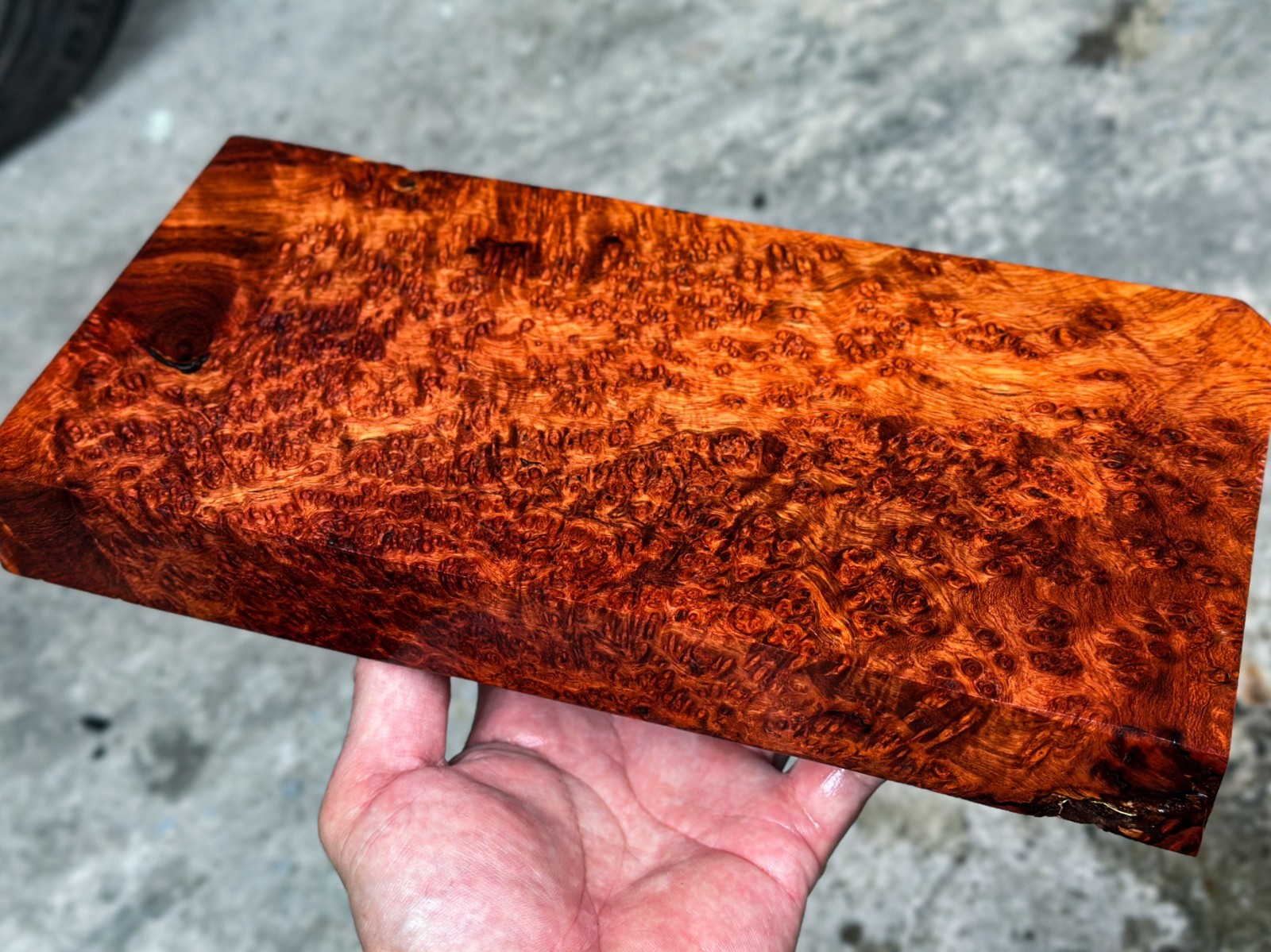 RARE!! Amboyna Burl ,Exotic Wood, Lumber,  Knife Timber Handle Lumber #2895