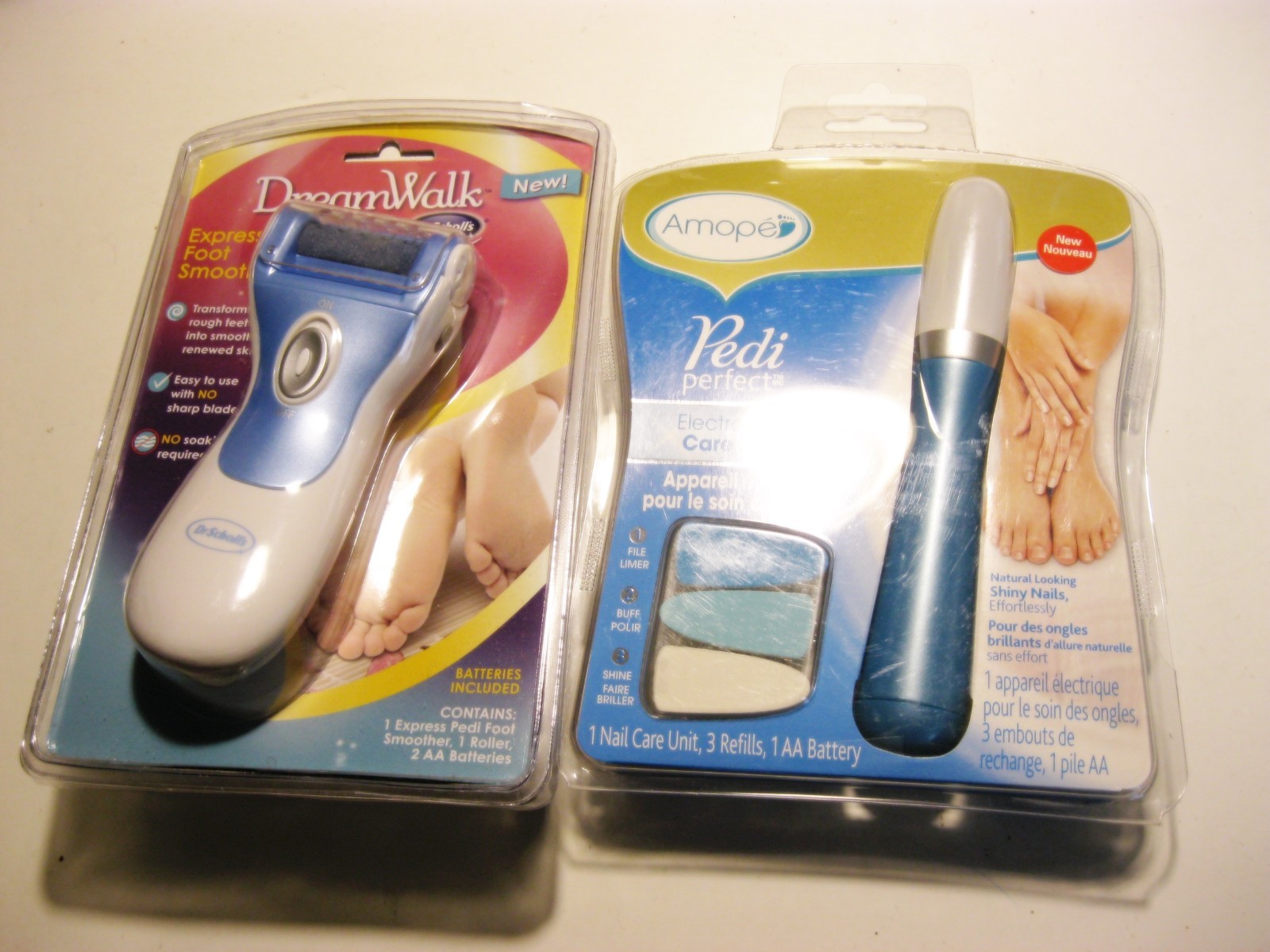 New Dr. Scholl's DreamWalk Express Pedi Foot Smoother & AMOPE PediPerfect system