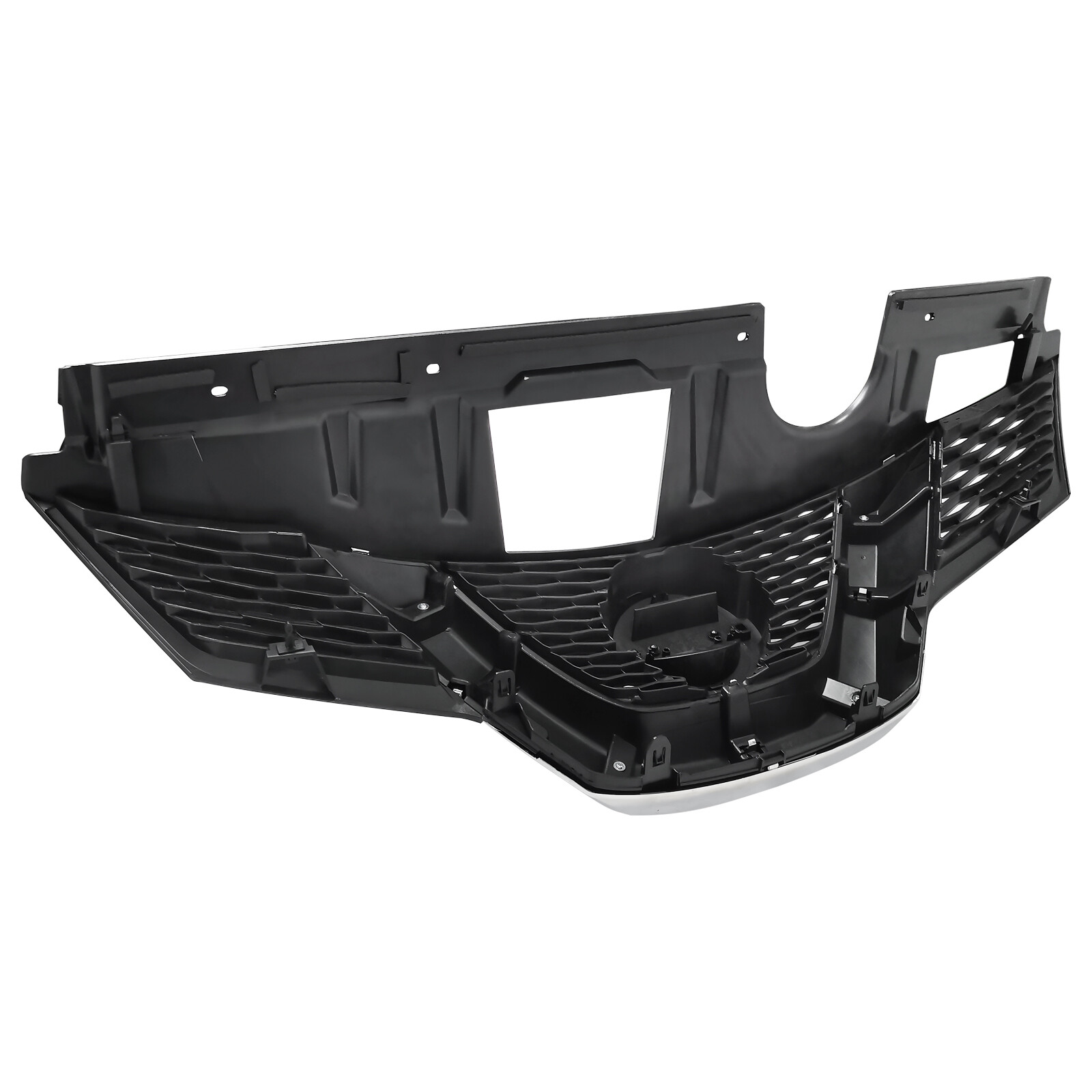 Chrome With Black Front Grille Upper Bumper Grill For Nissan Rogue 2014-2016