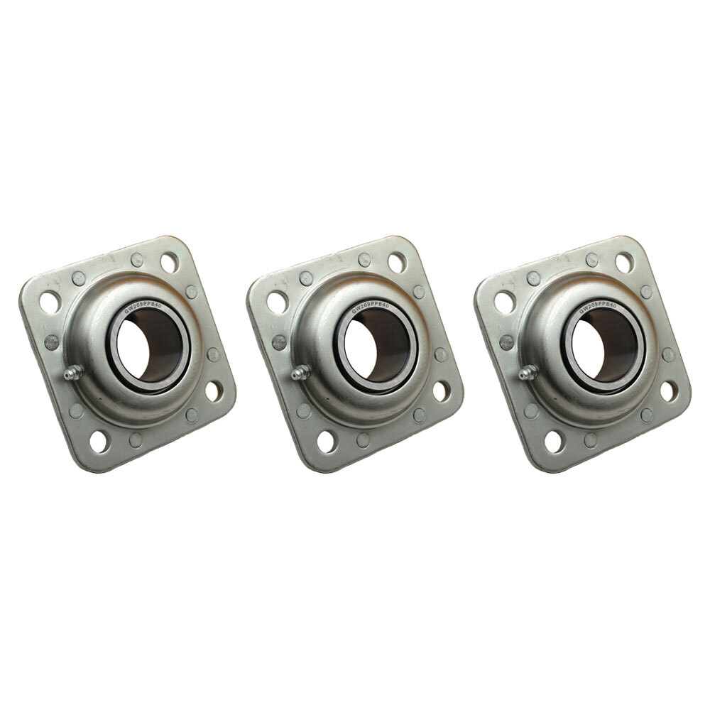 Set of (3) Flanged Disc Bearings Fits Case IH Disc Harrow 122 340 345 350