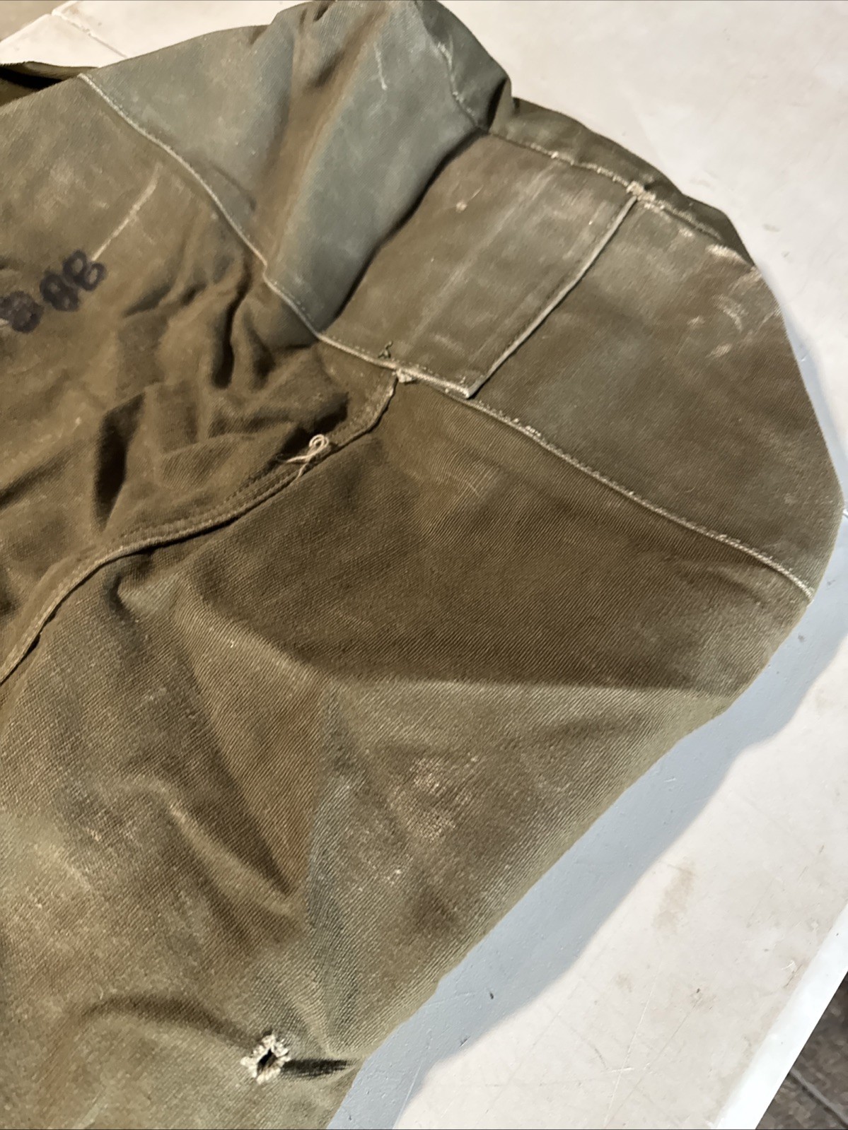 Vintage Military Canvas Duffle Bag US Army Green Carryall Sack Backpack