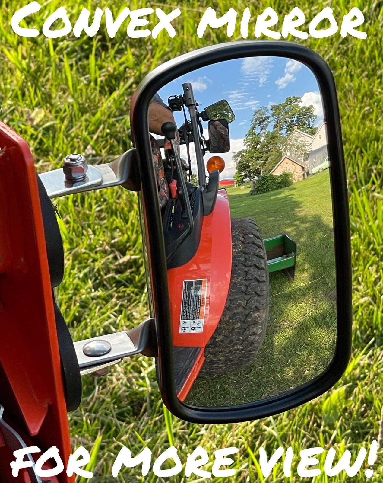 BEST YOU CAN BUY! TRACTOR MAGNET MIRRORS Skidsteer RUBBER COATED STAINLESS STEEL