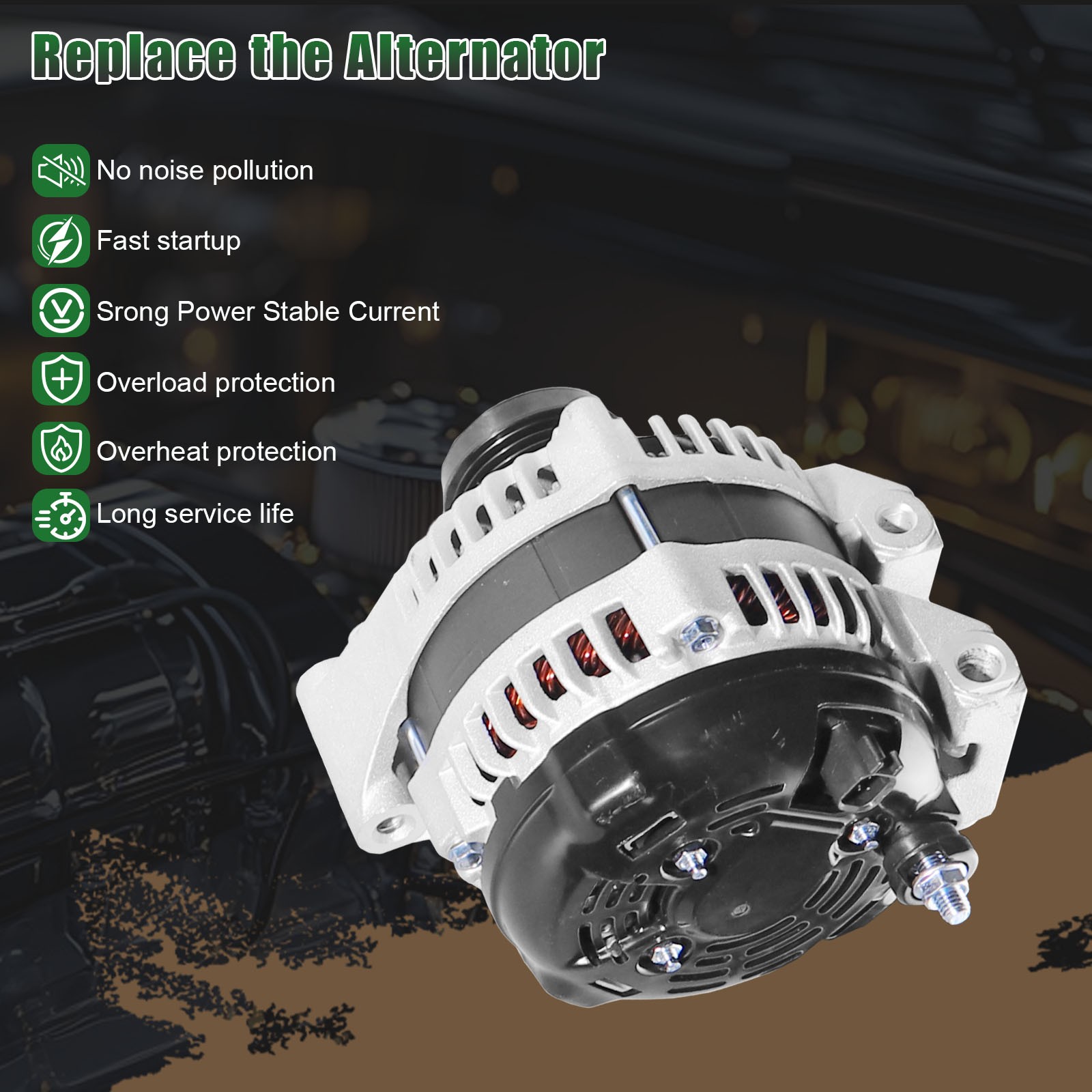 Alternator For Dodge Journey & Grand Caravan 3.6L 2011 2012 2013 2014 2015 2016