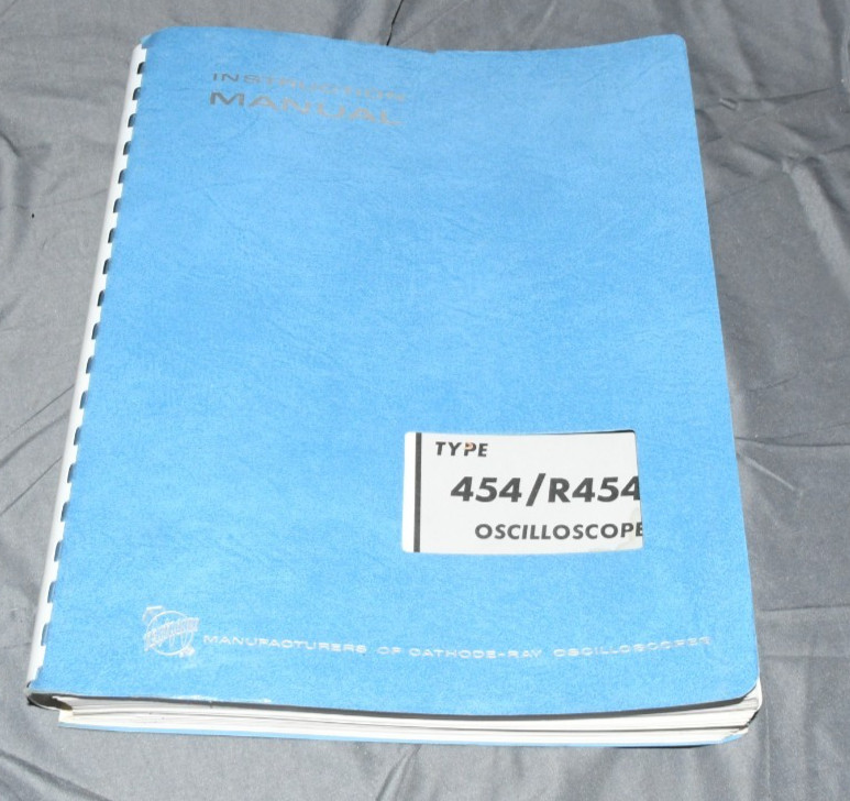 Tektronix Type 454/R454 Oscilloscope Original Manual