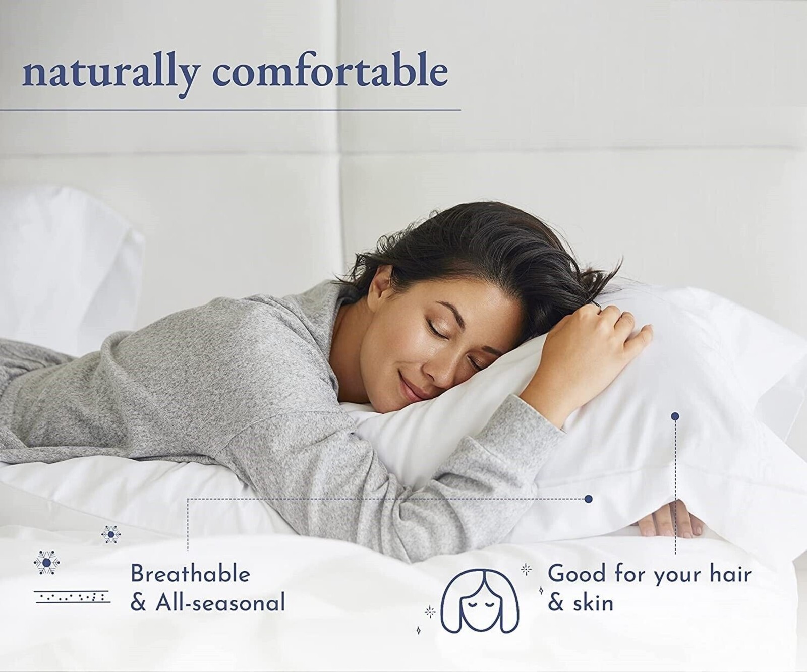 Standard Pillow Protectors 100% Cotton 20x26In Pack of 2