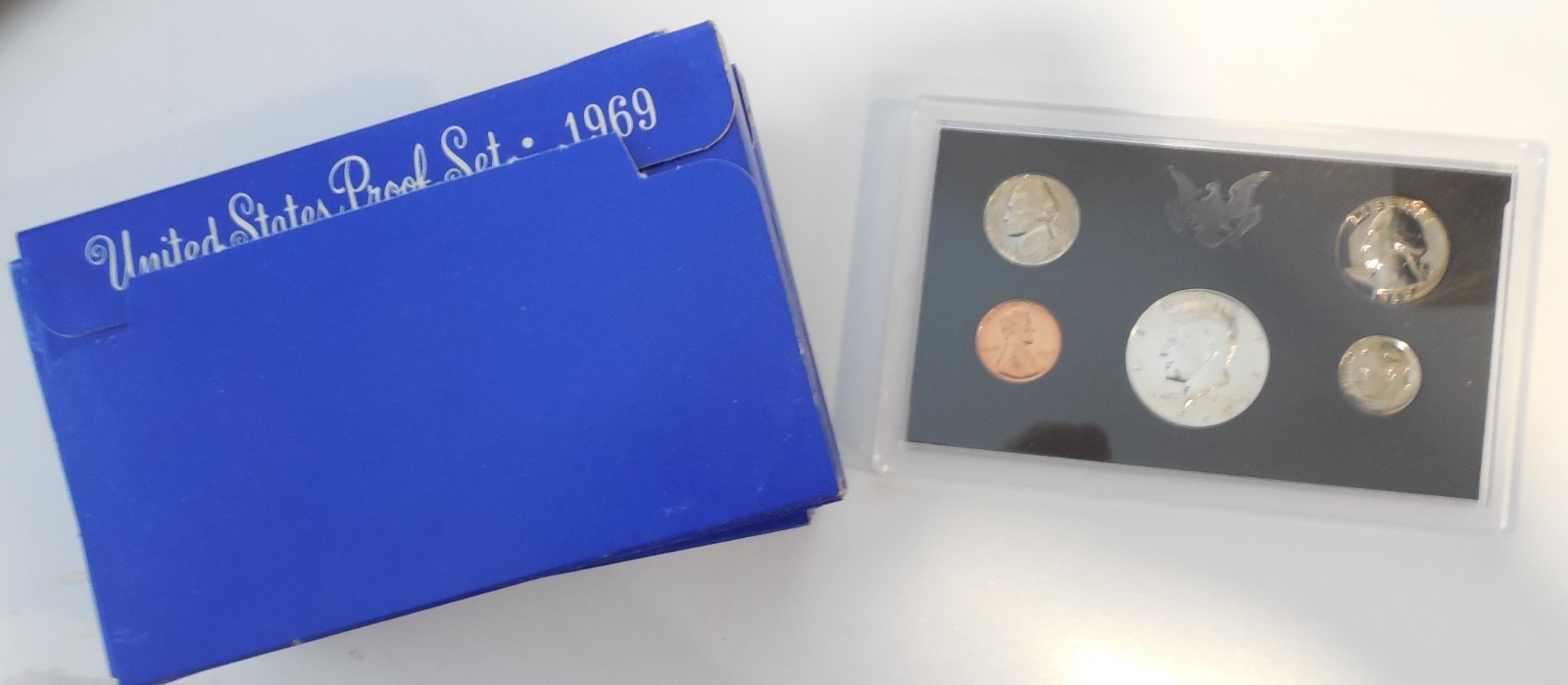 1969 Proof Set - 40% SILVER coin KENNEDY Half Dollar