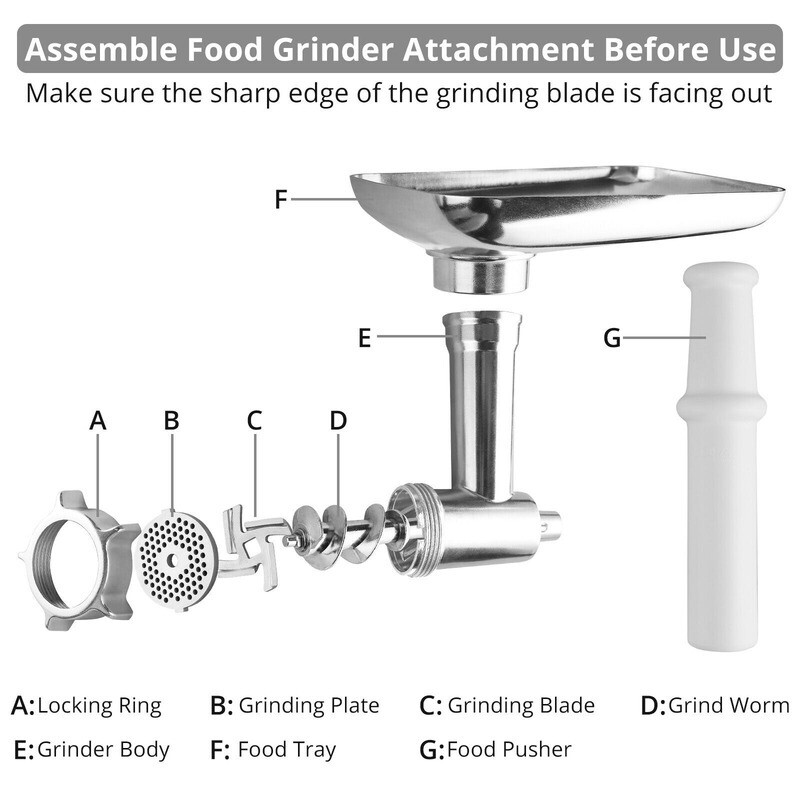Kitchen Food Meat Grinder Sausage Stuffer Attachment For Kitchen-Aid Stand Mixer