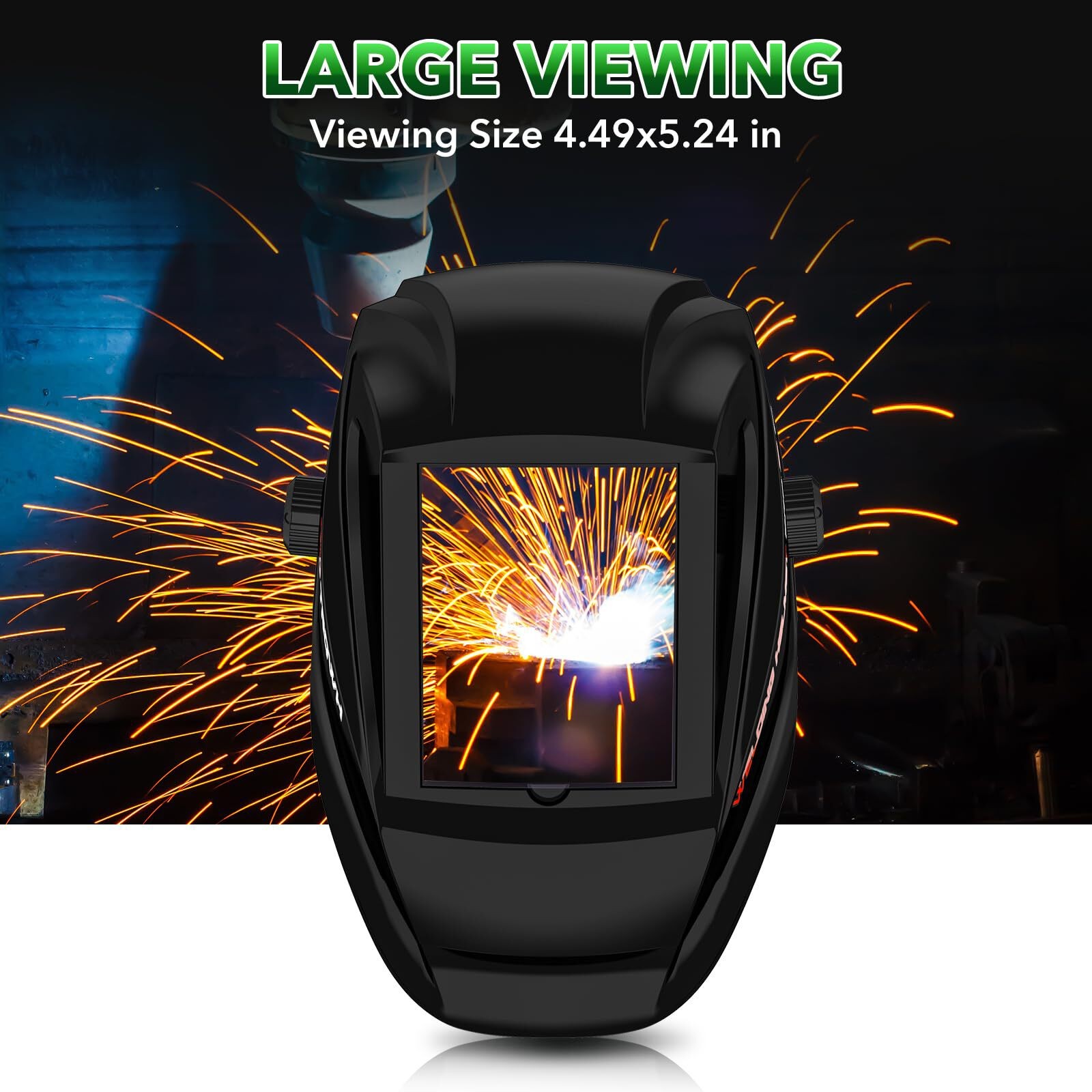 TRQWH Large View Laser Safety Helmet with OD8+ Protection, Adjustable Fit