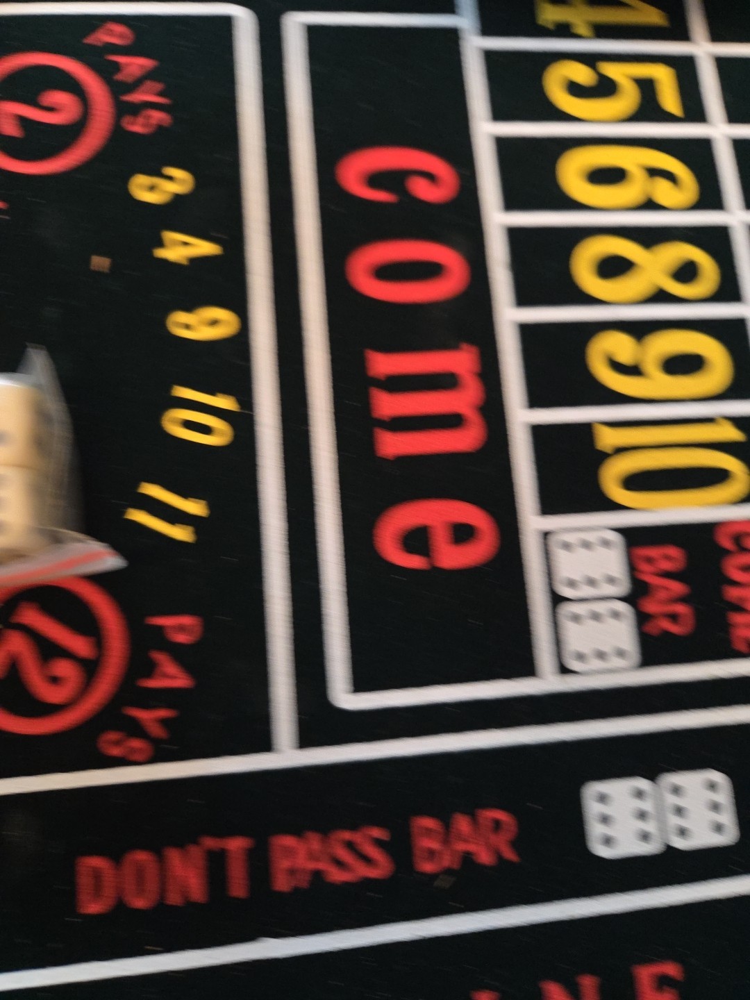 Home Casino Game Boards 26"×18" Craps Blackjack Roulette & Poker Chips Cards