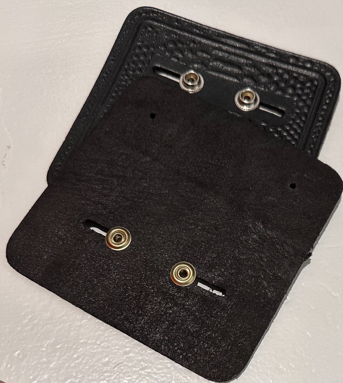 Universal Replica Pack of Two Wrestling Belt Wall mount Hanger Black Leather