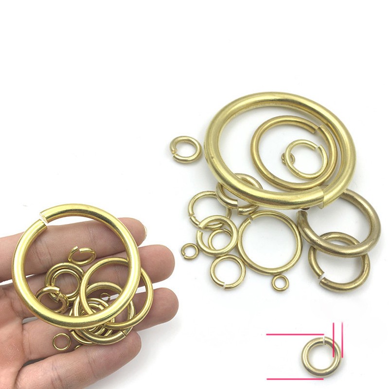 5 7 8 10 12 14 15 16 18 20 23 26 30 50mm Solid Brass Open Jump Rings Link Loops
