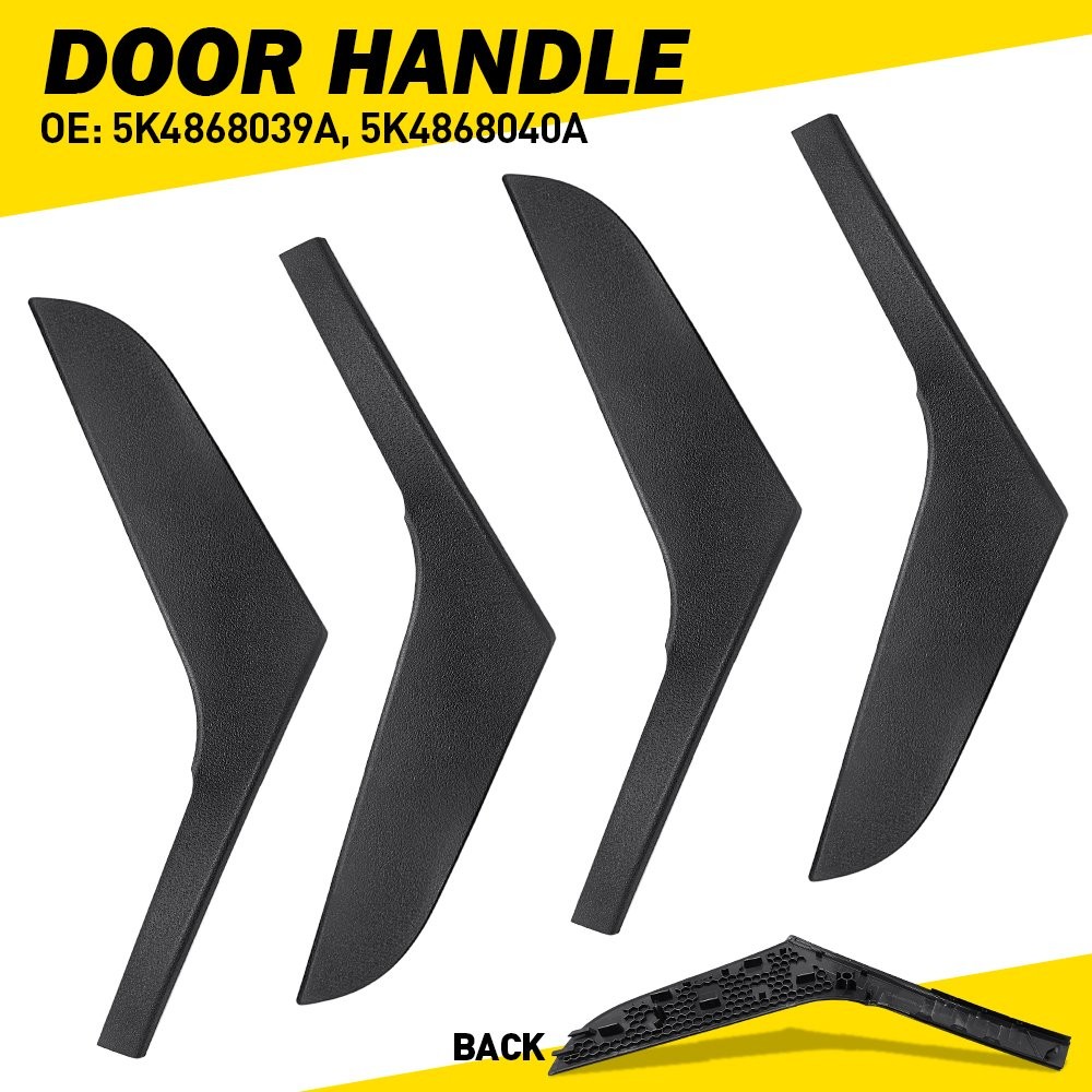 4x Inner Door Handle Trim Panel Pull Cover For VW Golf GTI MK6 2009-2013 4 Door