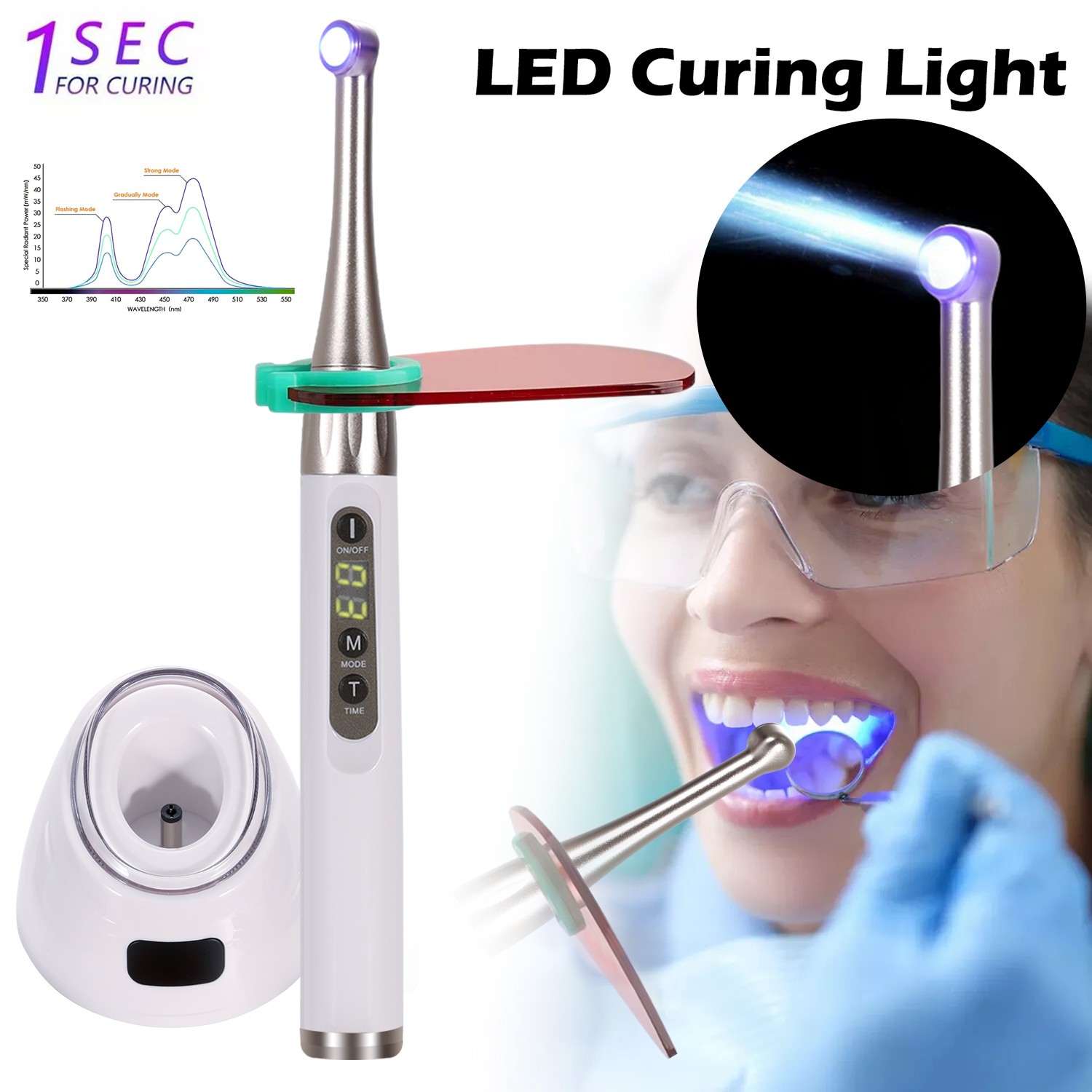 Woodpecker Style i LED Dental lampara led de fotocurado cura 2500mw/cm² CE FDA