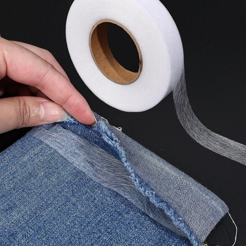 64M Iron On Hem Tape Double Sided Adhesive Fabric No Sew Pants Repair