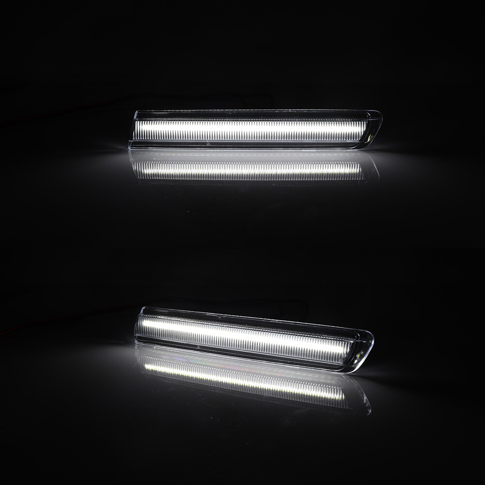 For 2004-2008 Acura TL Clear Front+Rear White LED Side Marker Lights Lamps 4PCS