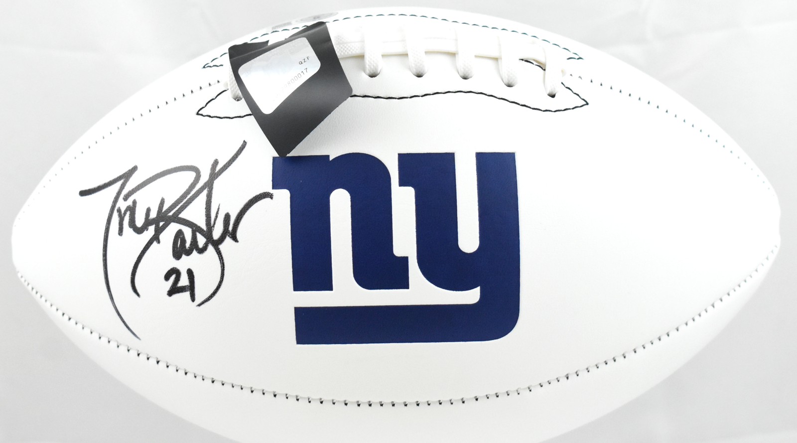 Tiki Barber Autographed New York Giants Logo Football - Beckett W Hologram