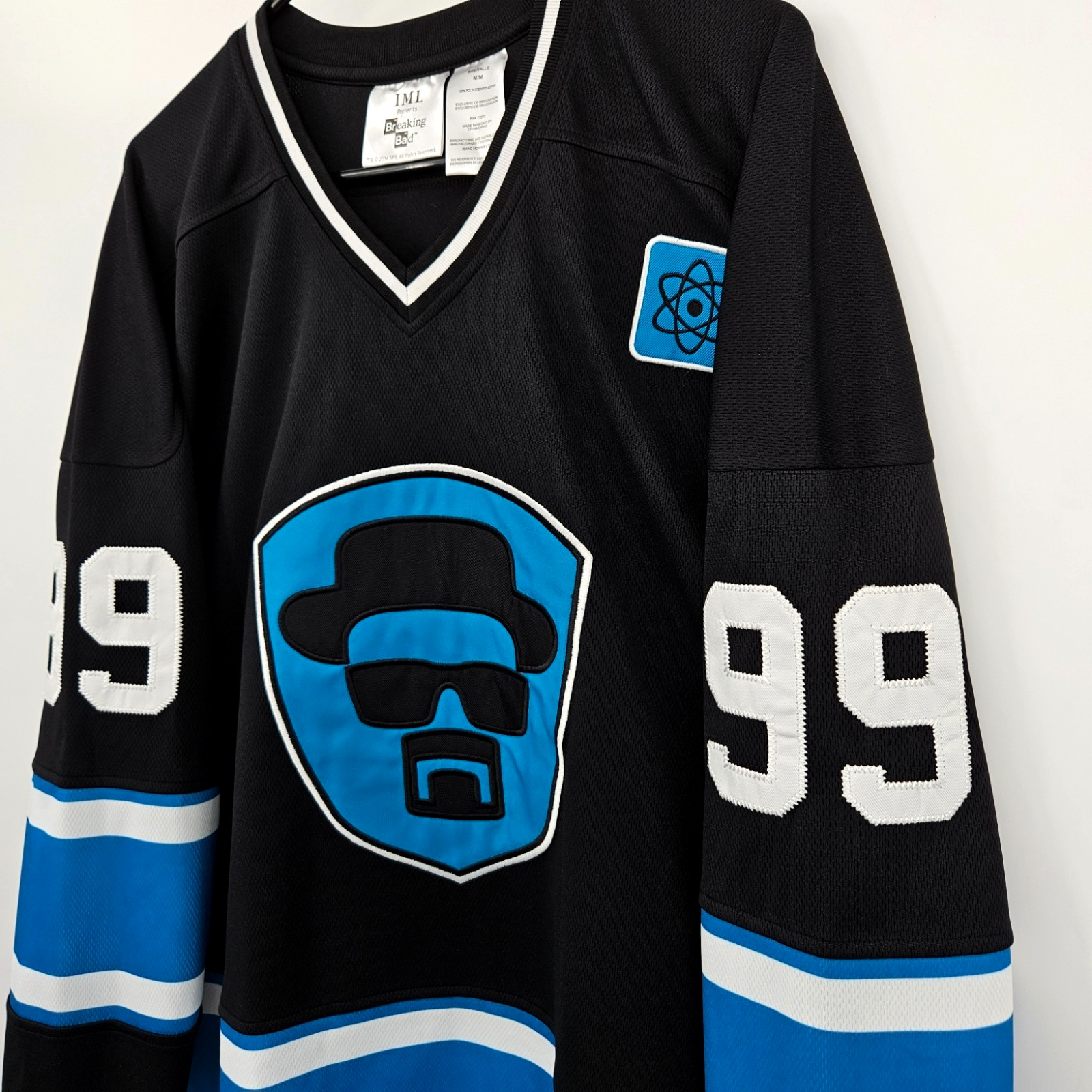 2014 Breaking Bad Walter White Heisenberg #99 Hockey Jersey Black Size Medium
