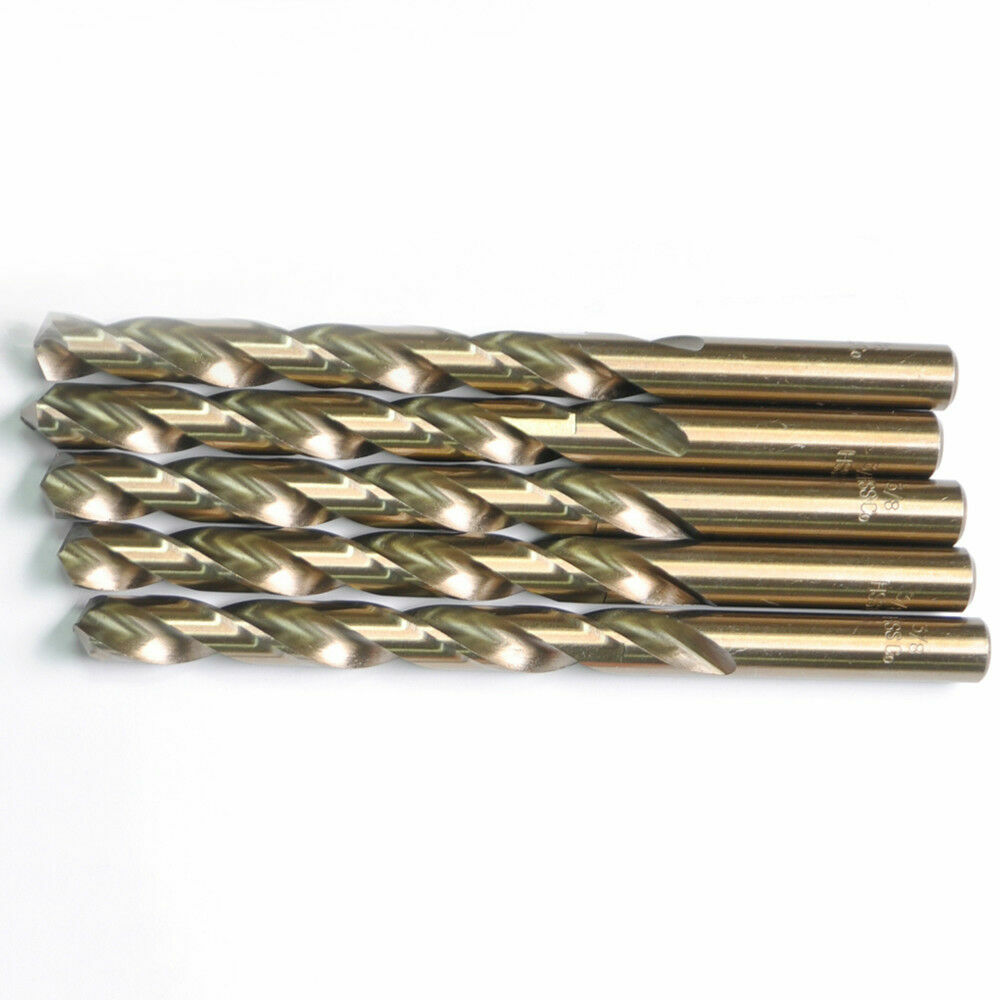 Drillforce 1/16"-1/2" Cobalt Drill Bit Set HSS M35 Jobber Length Metal Drill Bit