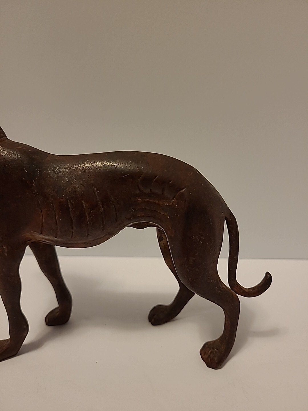 GREYHOUND Dog Figurine/Sculpture 19th C. Bronze 5 1/4" H x 7" L