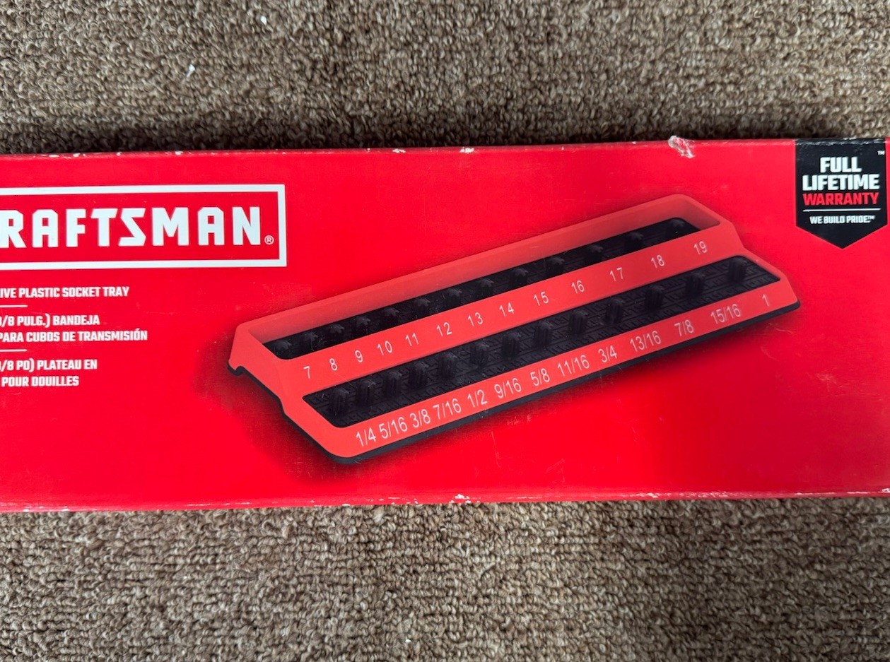 Craftsman 3/8” Plastic Socket Holder Tray - New