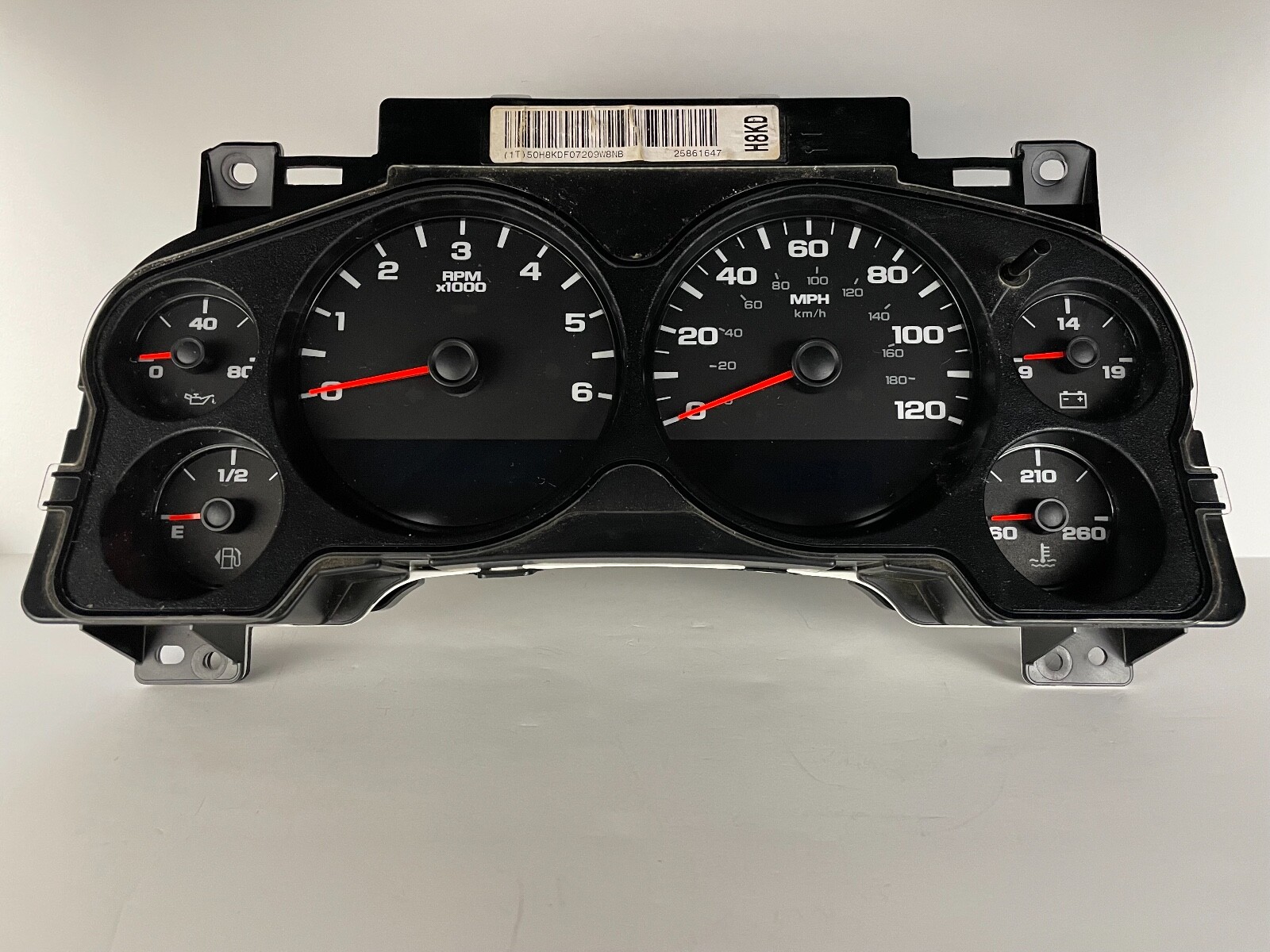 07-12 Silverado Sierra Speedometer Instrument Gauge Cluster