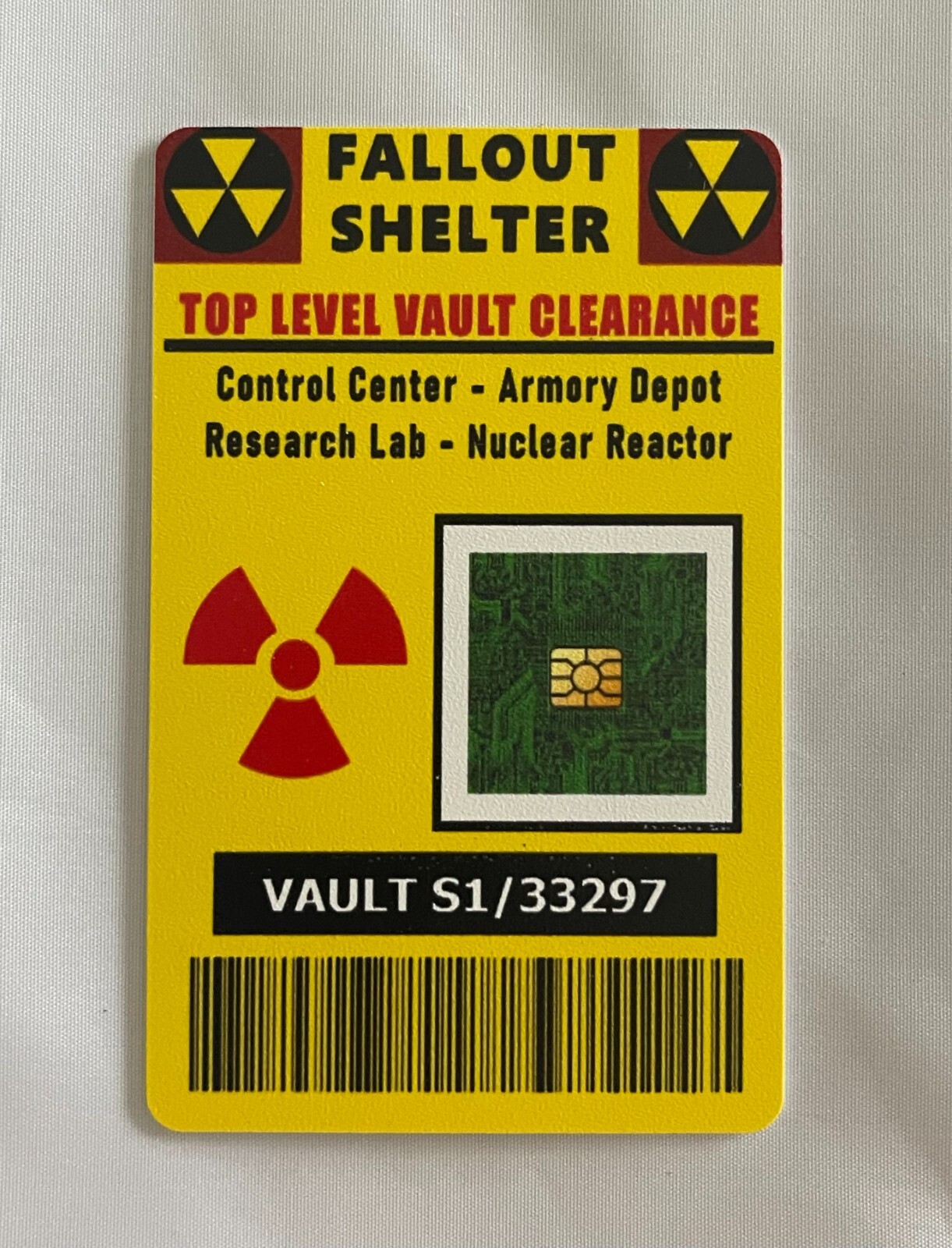 Atomic Bomb Shelter ID Cards Top Secret ID Badge Bunker Vault Clearance Safety