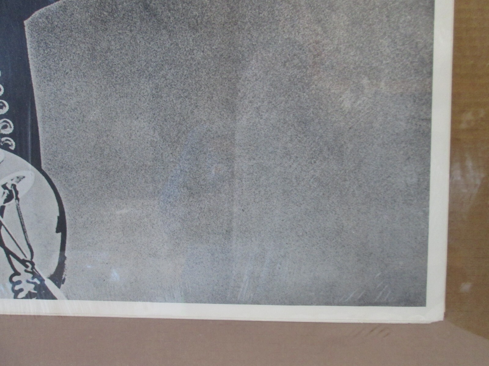 Jimi Hendrix Guitar Rock n' Roll 1970s Vintage Poster black and white Inv#G7699