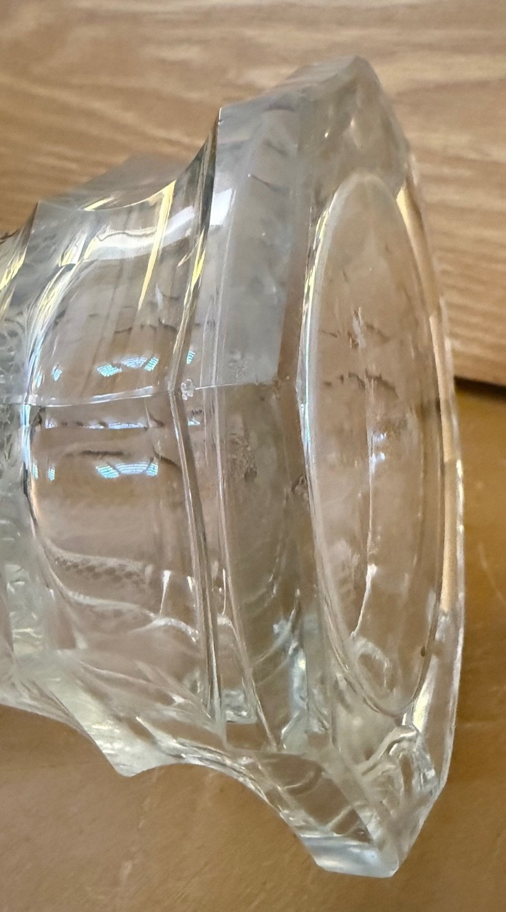 Antique German 925 Sterling Silver Cut Glass Decanter