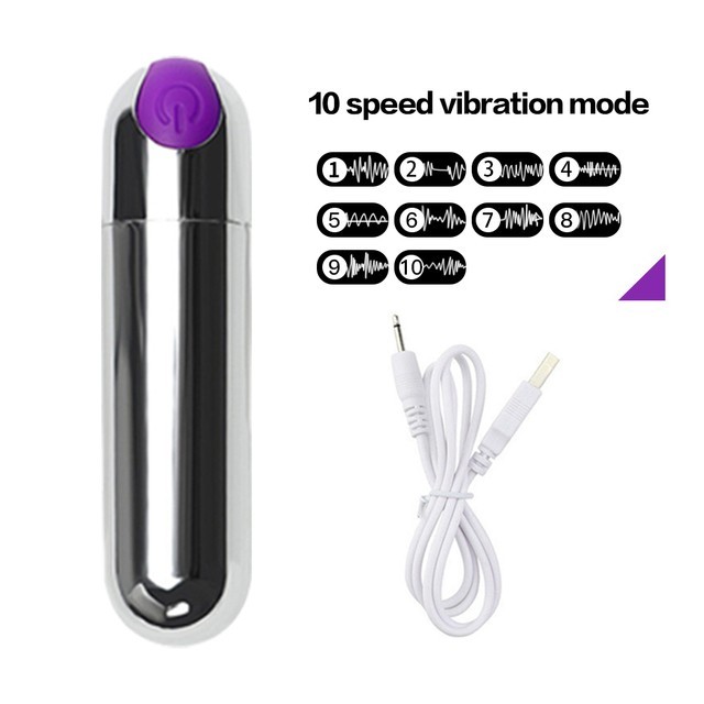 Women Mini Powerful Bullet Shape 10 Speed Vibrating Neck Body Massage Personal