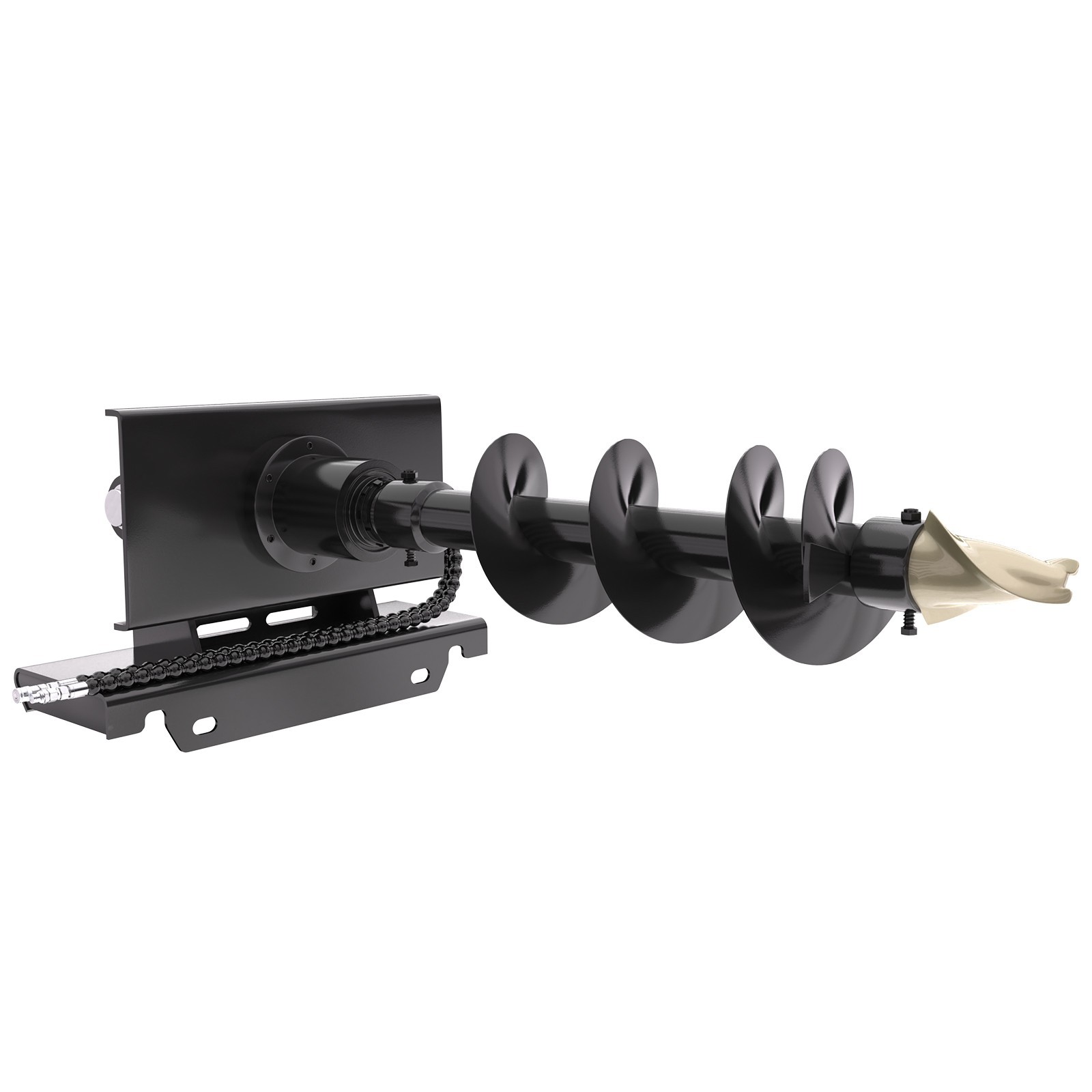 Hydraulic Auger Post Hole Drill Attachment for Mini Skid Steer