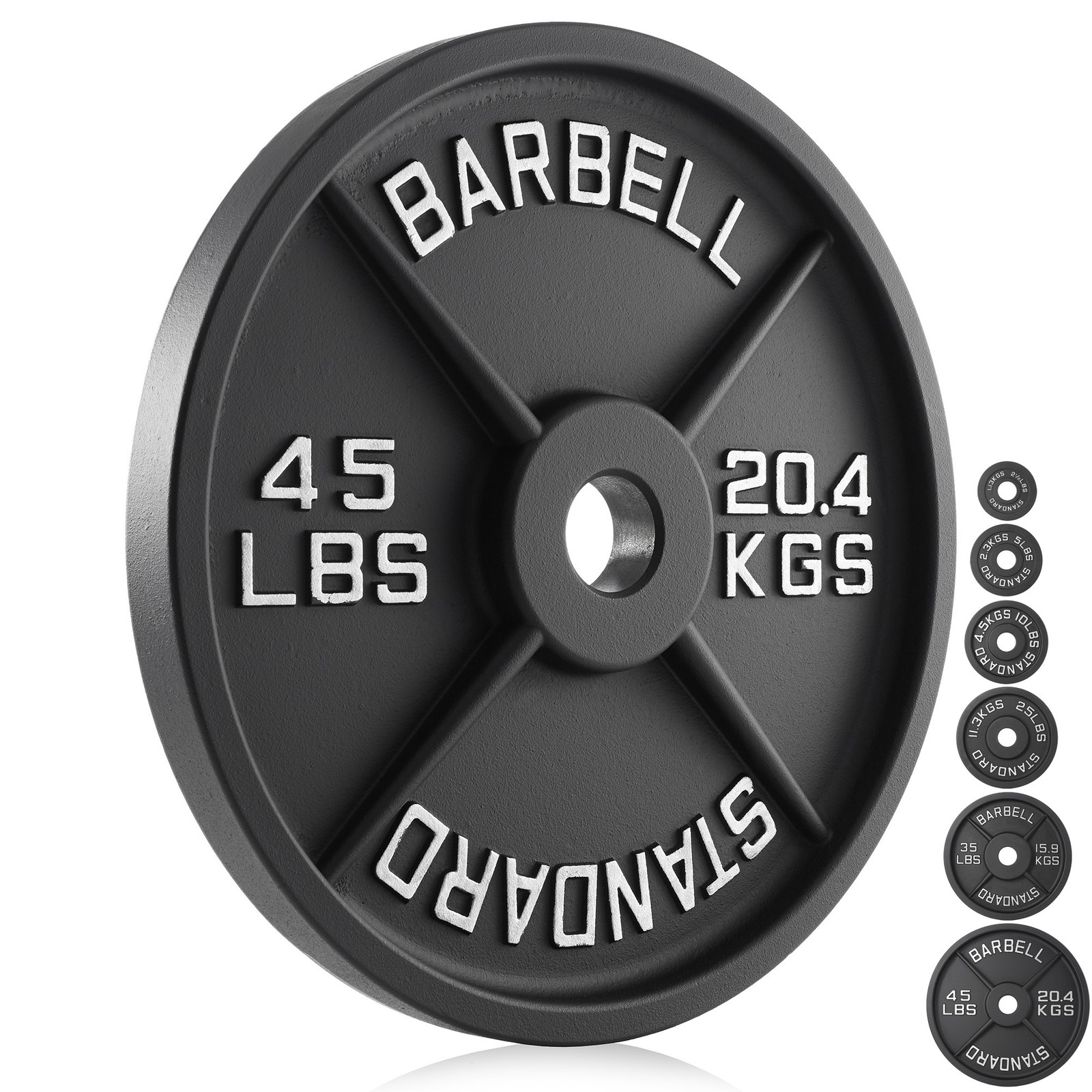 Cast Iron Olympic 2-inch Weight Plates, 2.5 - 45LB