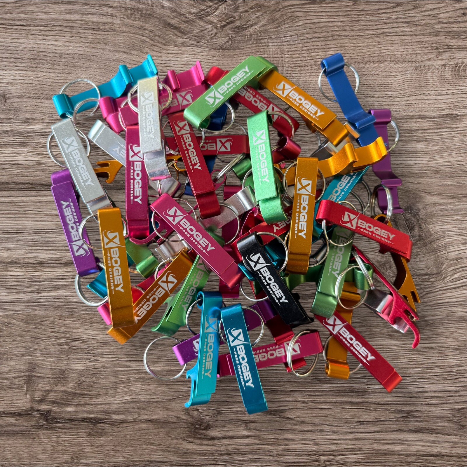 100pcs Custom Engraved Mixed Colors METAL BOTTLE OPENER KEYCHAIN PERSONALIZED