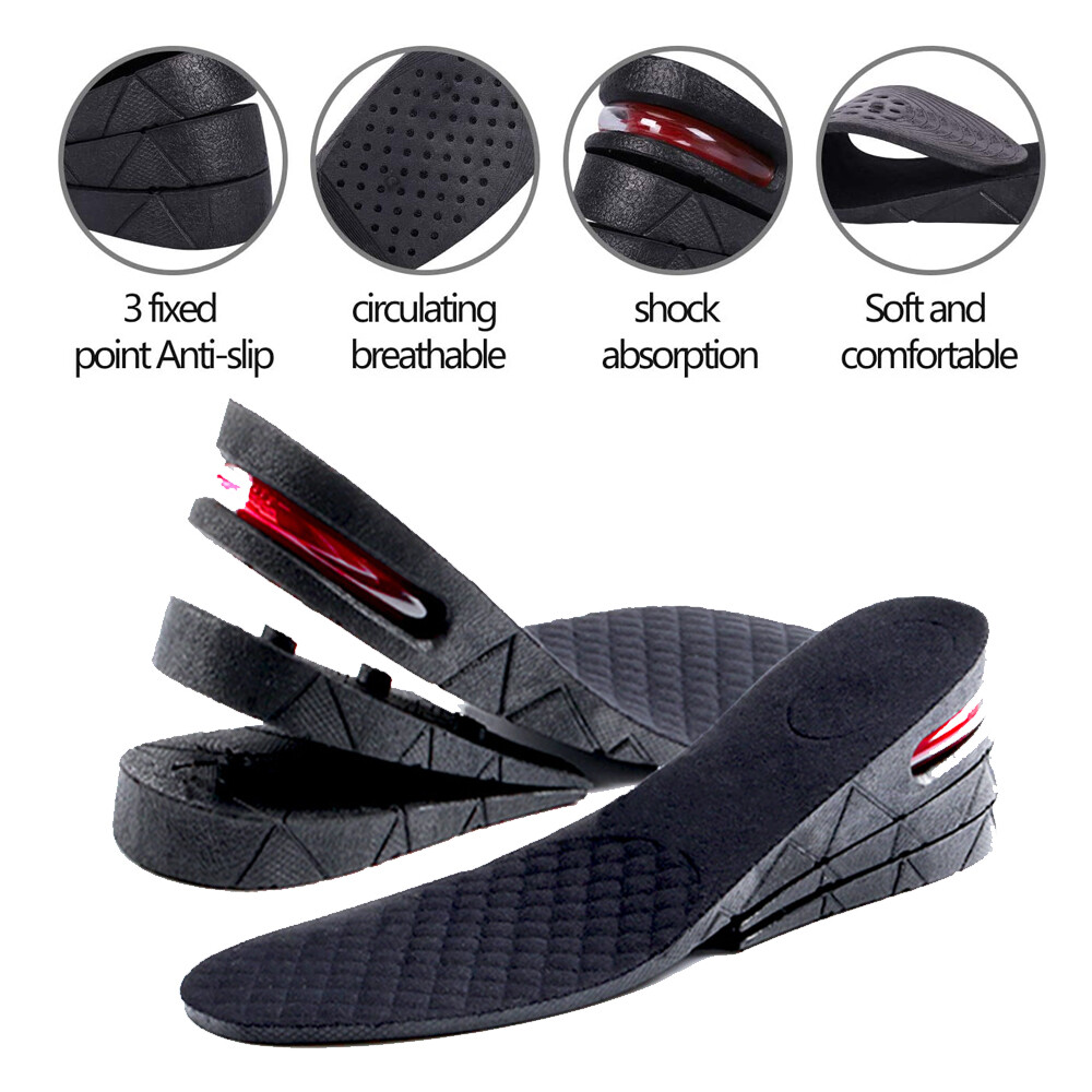 Men Women Shoe Insoles Invisible Height Increase Heel Lift Taller Inserts Pad US