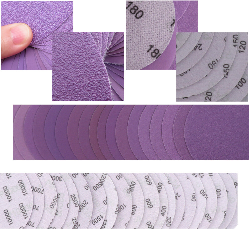 30PCS 3in Aluminum Oxide Sandpaper 60-10000 Grit Sanding Discs Paper Hook Loop