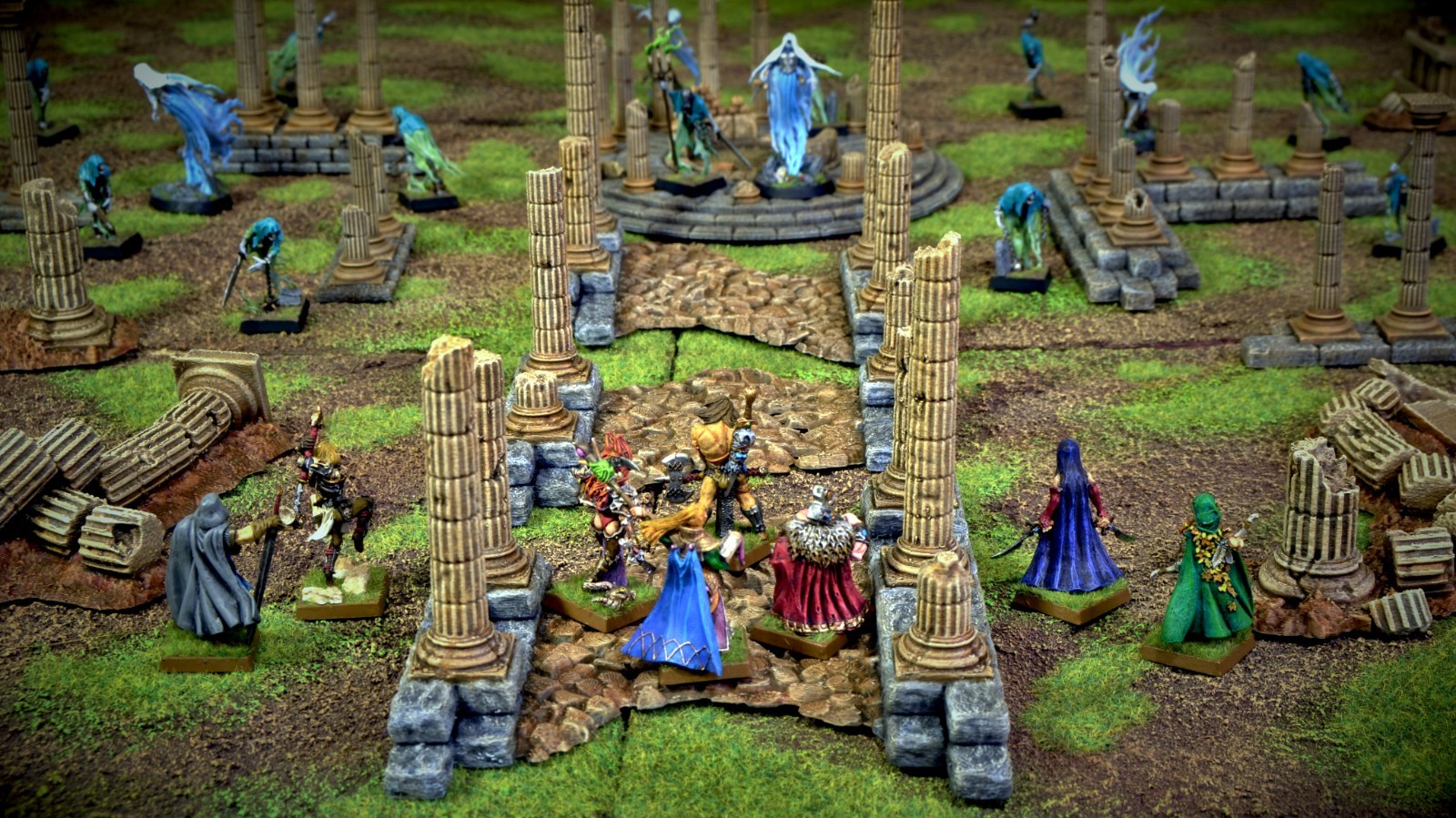 Feature + Scatter Terrain - Greek Ruins - Miniature Wargames - Warhammer 40k/AoS