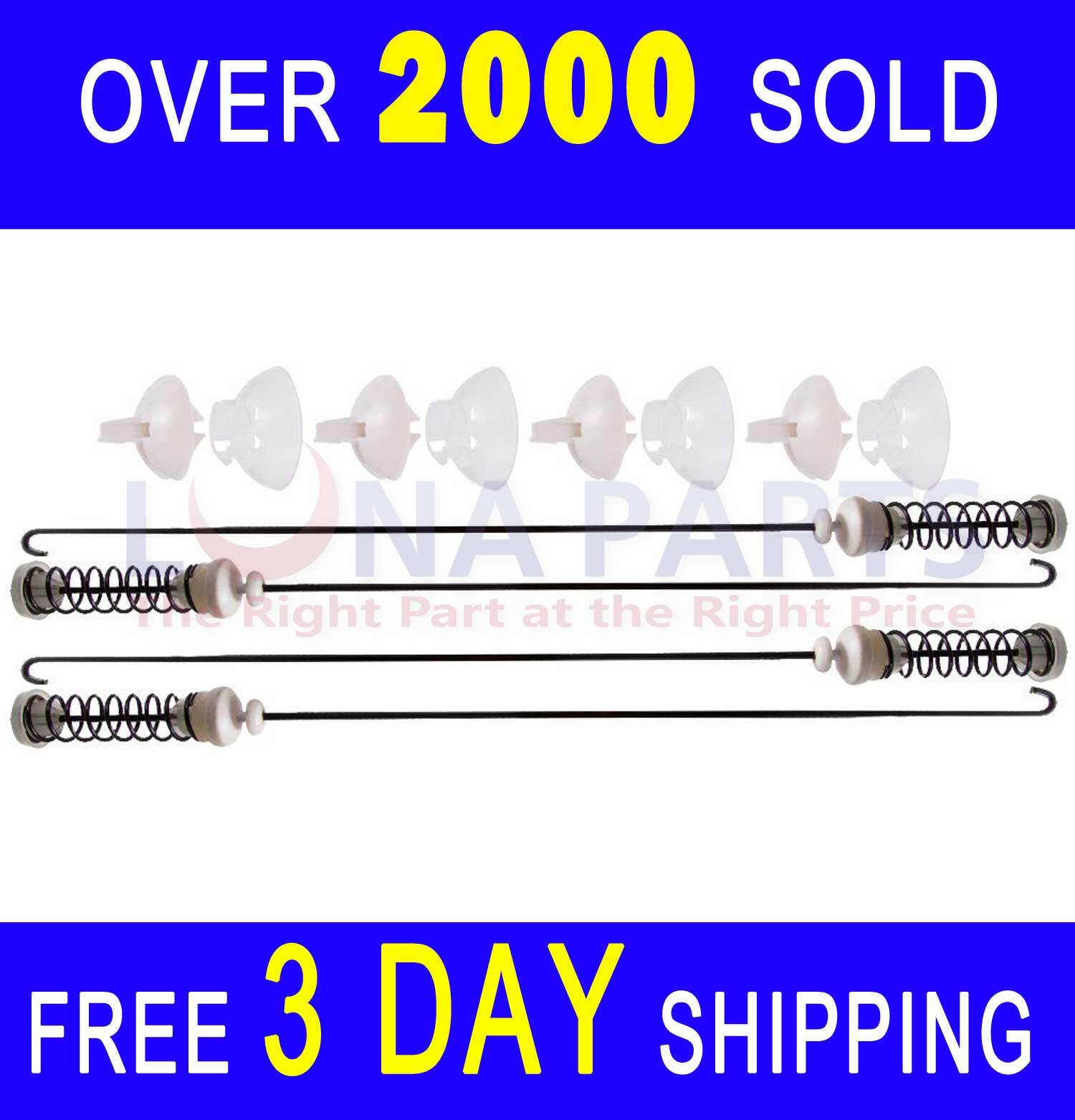 Set of 4 Whirlpool W10780048 Suspension Rod W10349191 AP5985113 ERW10780048