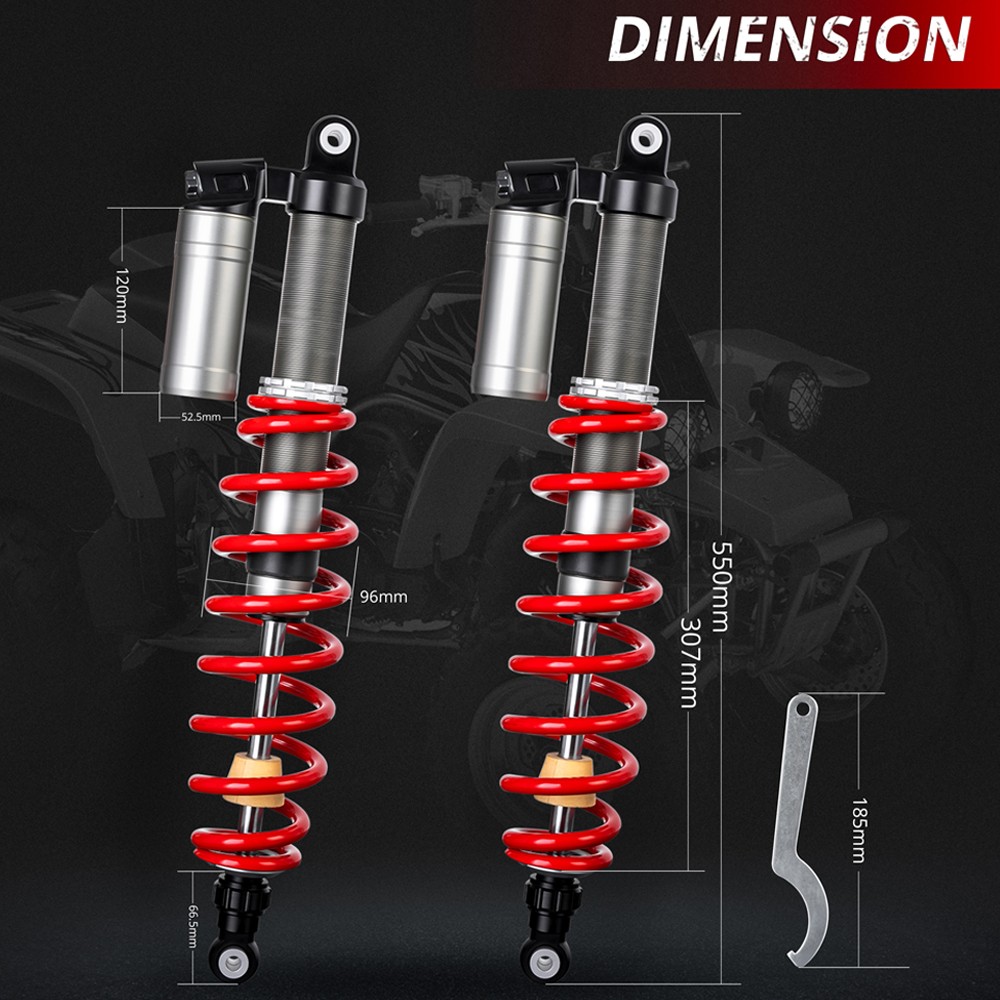 STAGE 5 ADJUSTABLE REAR AIR SHOCKS ABSORBERS FOR POLARIS RZR 800 S EFI 2009-2014