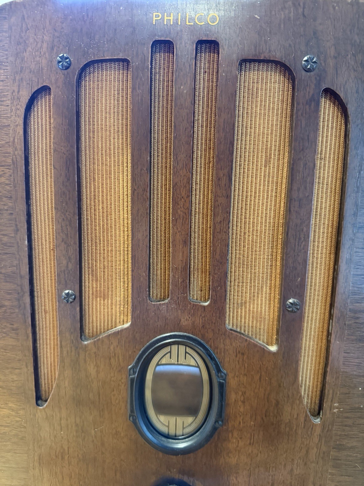 1936 PHILCO MODEL 625 Rare Wood Tombstone Radio Tested Turns On